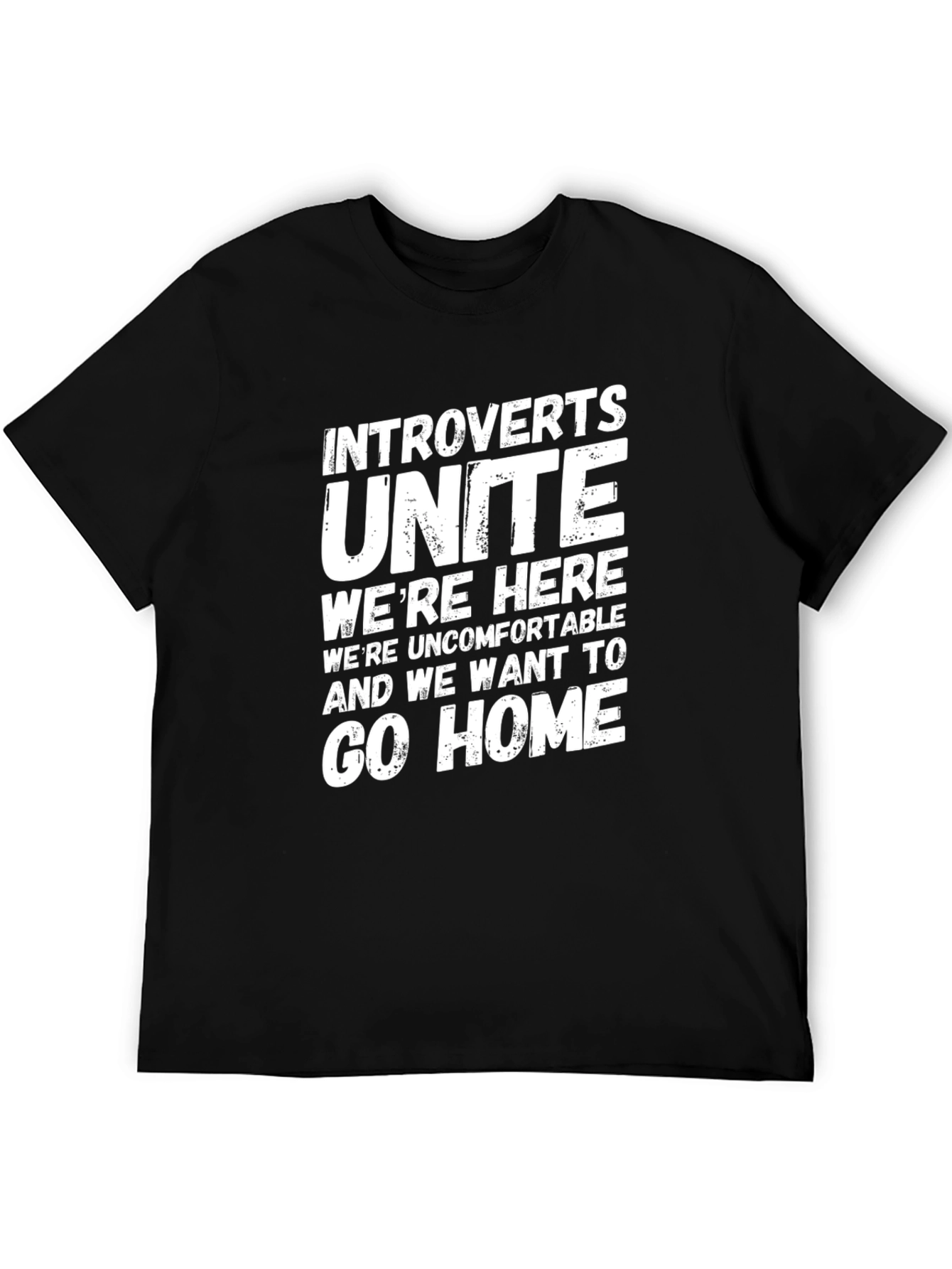 Introverts Unite Slogan T-Shirt - Humorous Tee