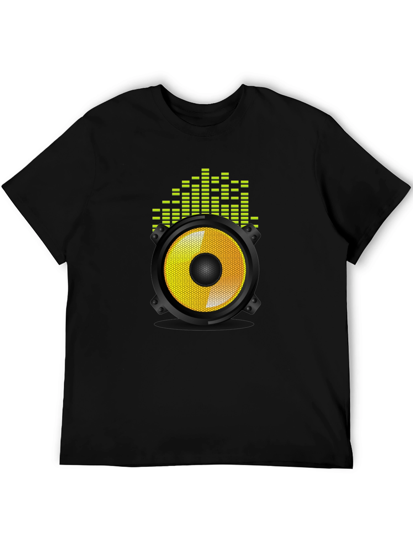 Speaker Graphic Tee - Black Cotton Blend