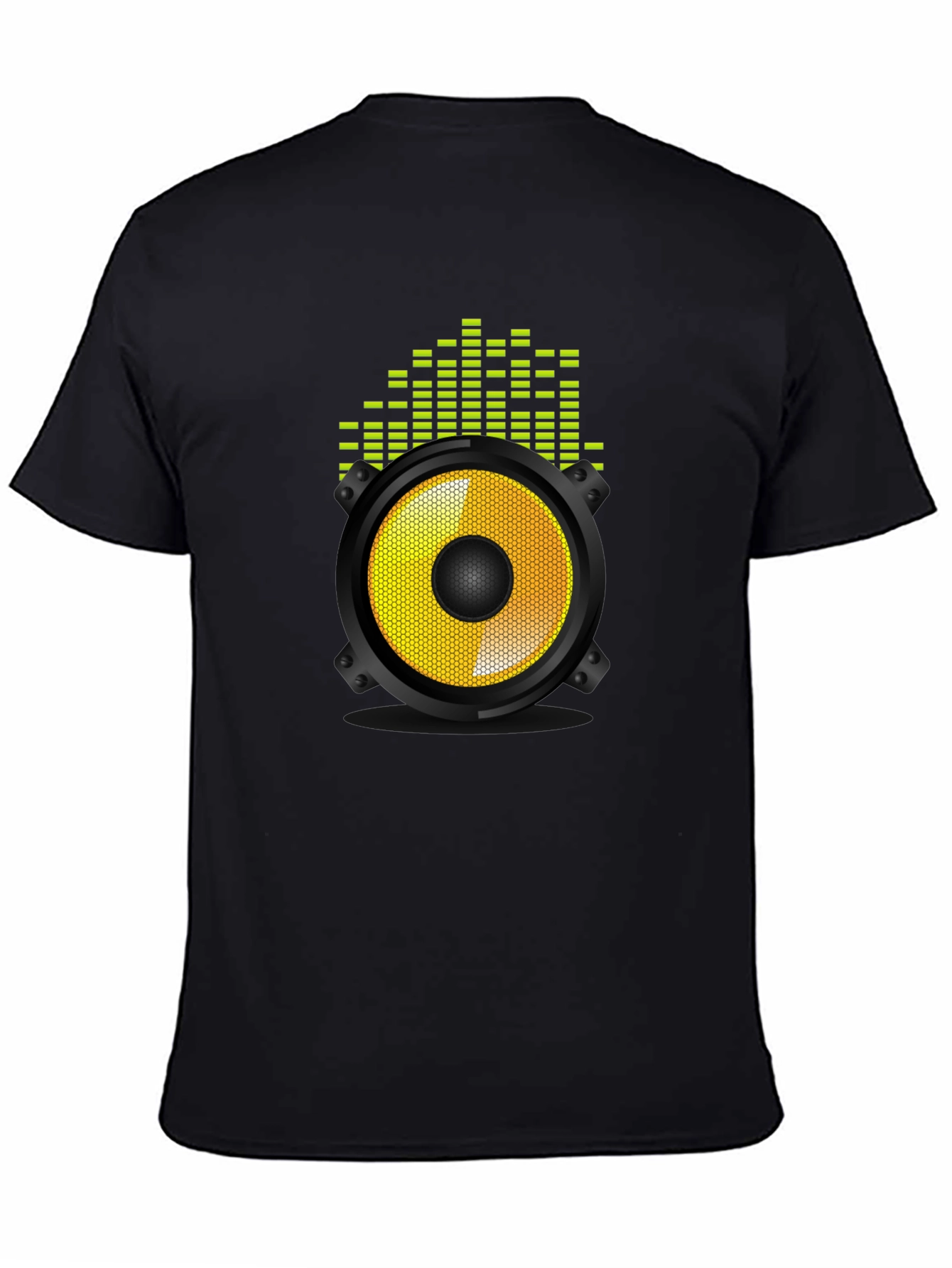 Speaker Graphic Tee - Black Cotton Blend
