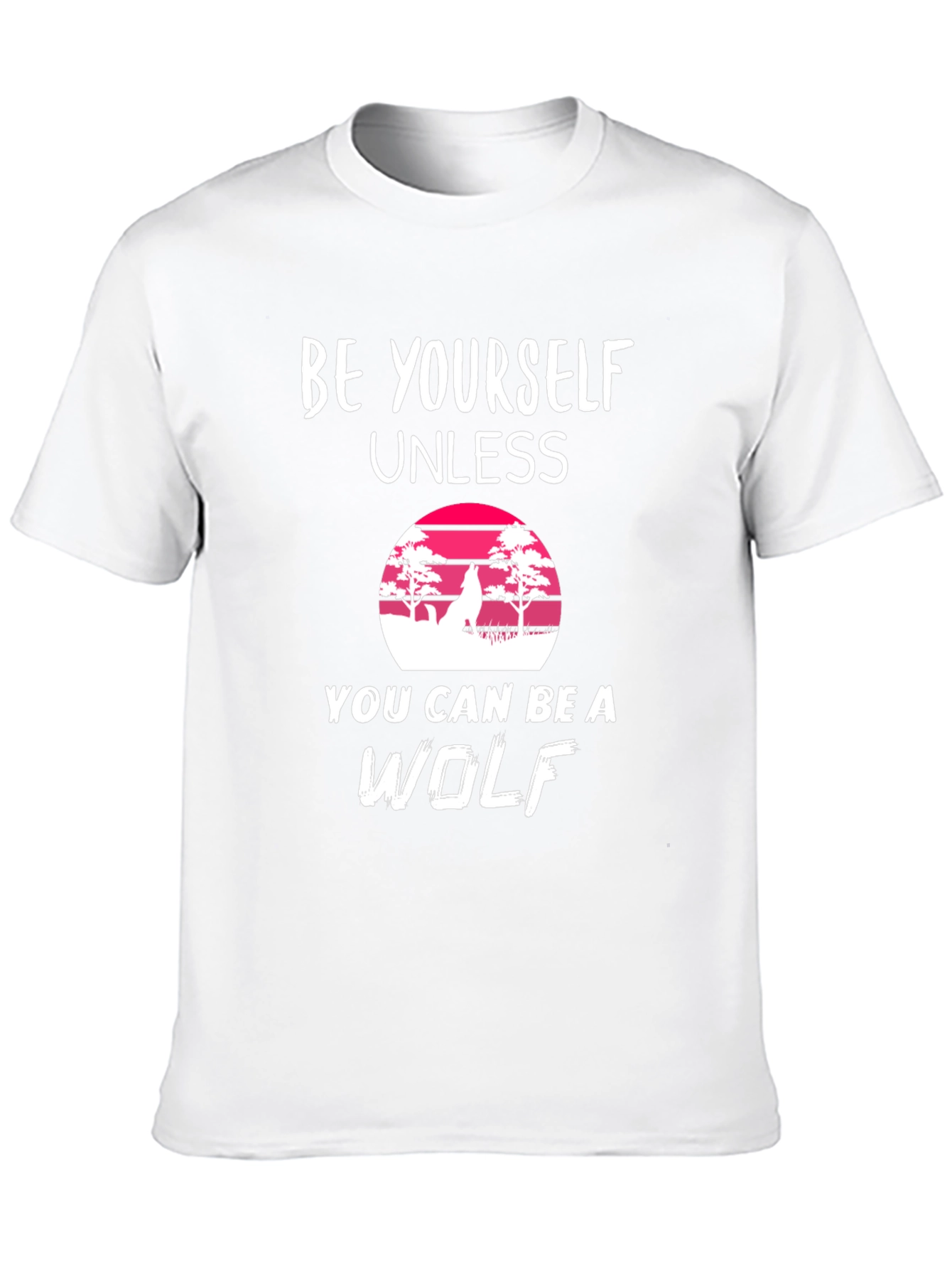 Be Yourself Wolf Graphic Tee - Black