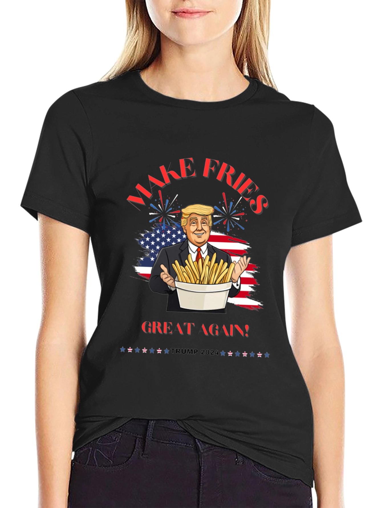 Make Fries Great Again T-Shirt Trump 2024