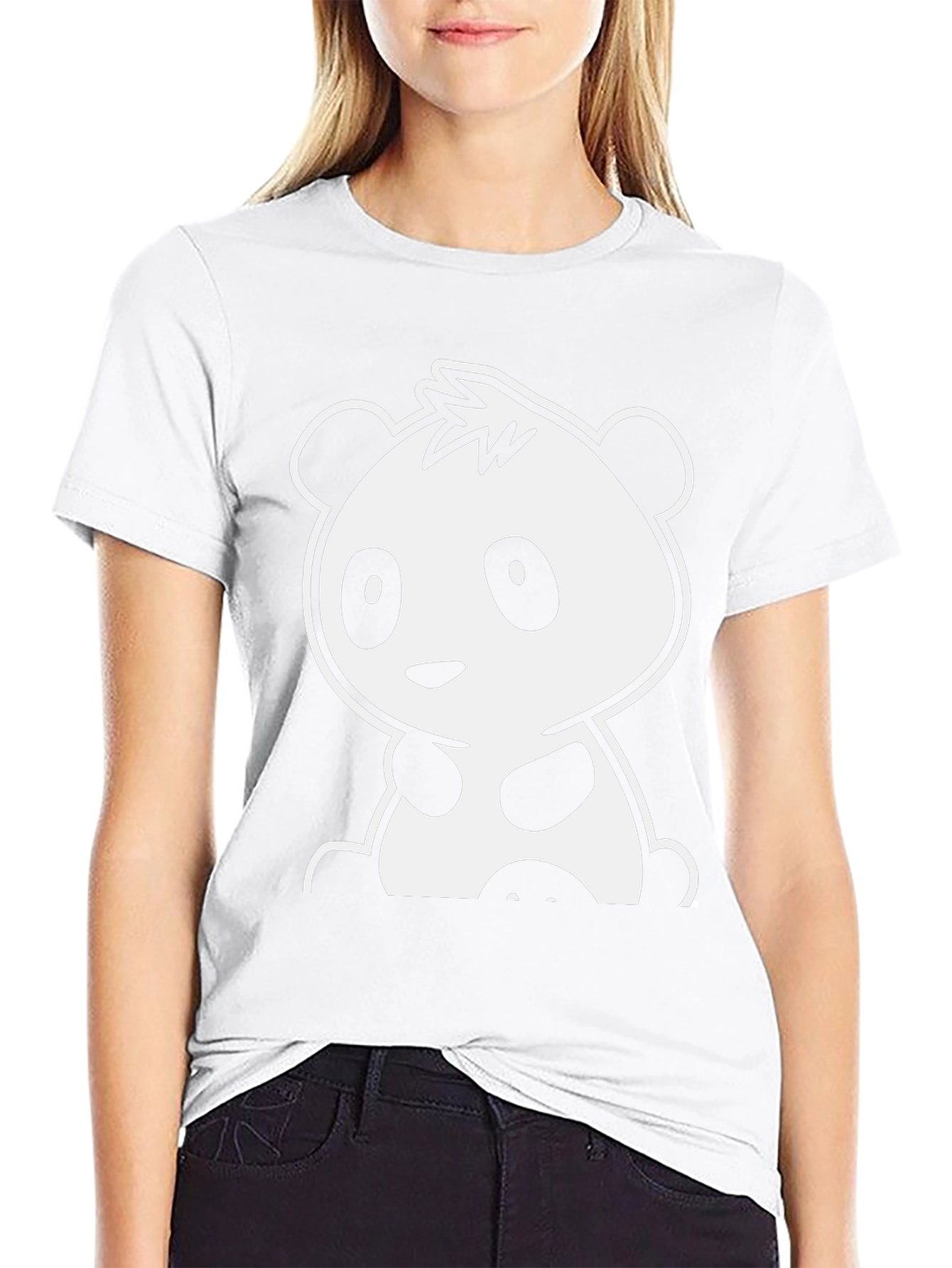 Cute Panda Graphic Tee - Black Unisex Shirt