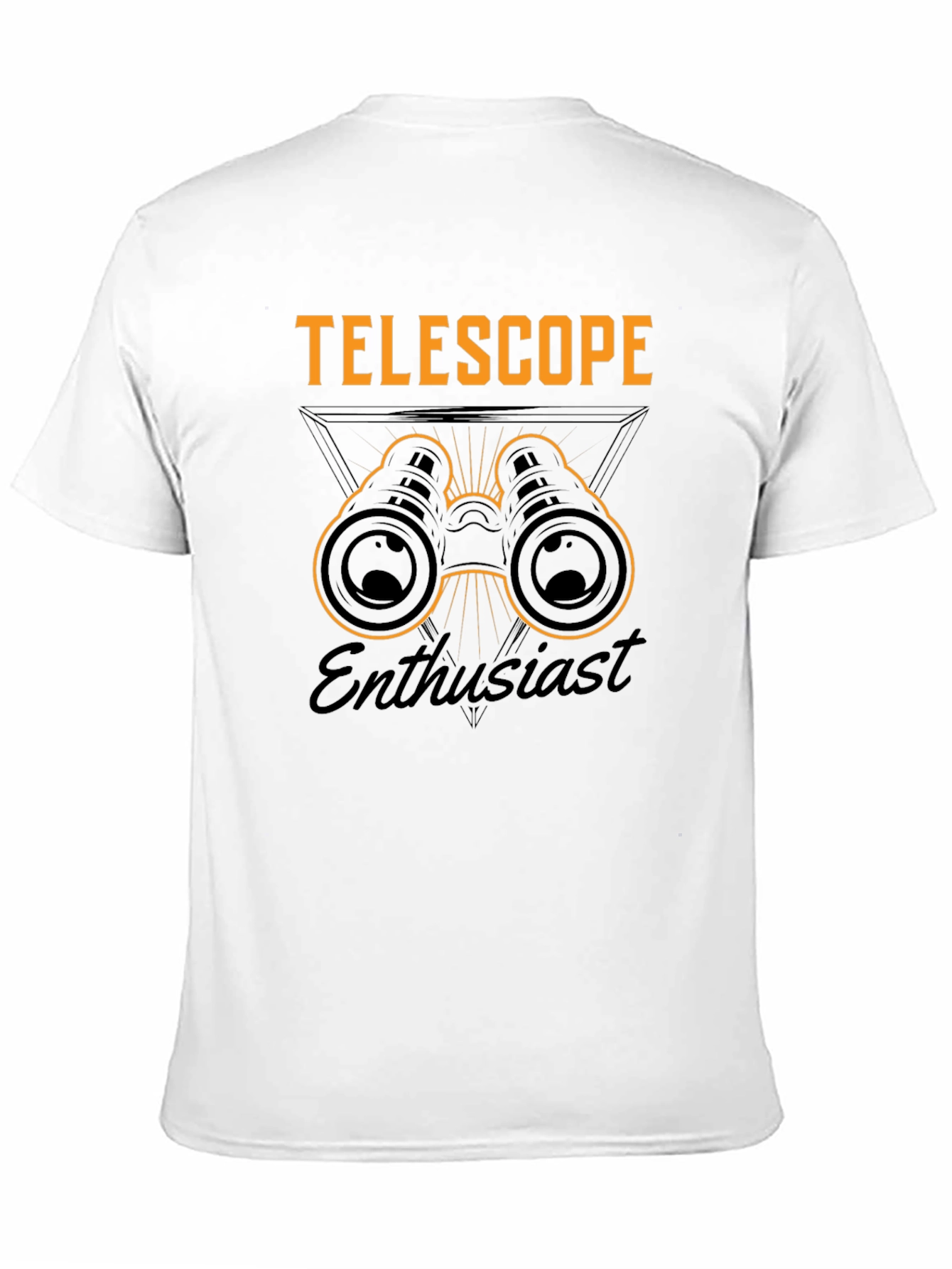 Telescope Enthusiast Graphic T-Shirt - Black