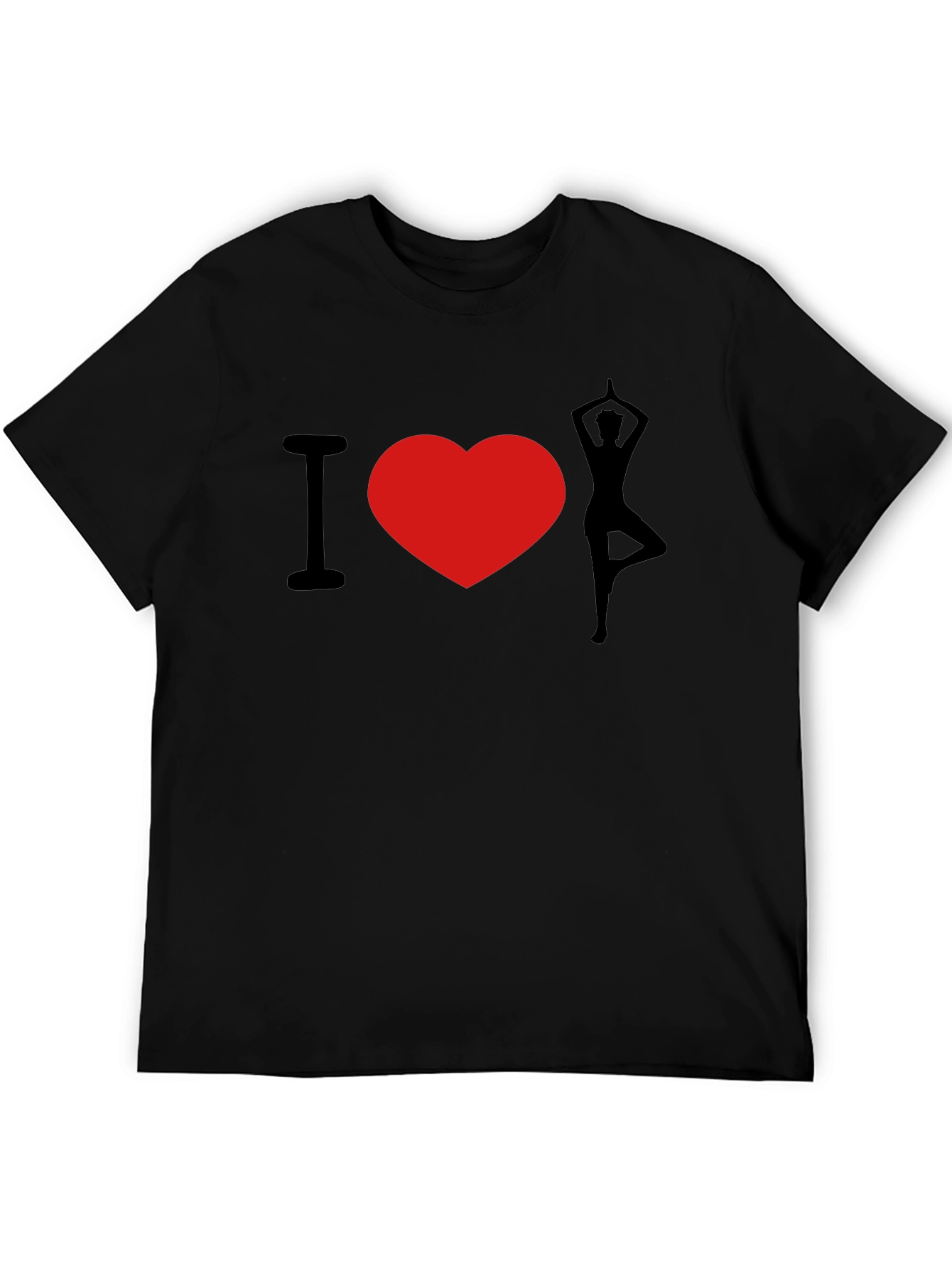 I Heart Yoga Black T-Shirt