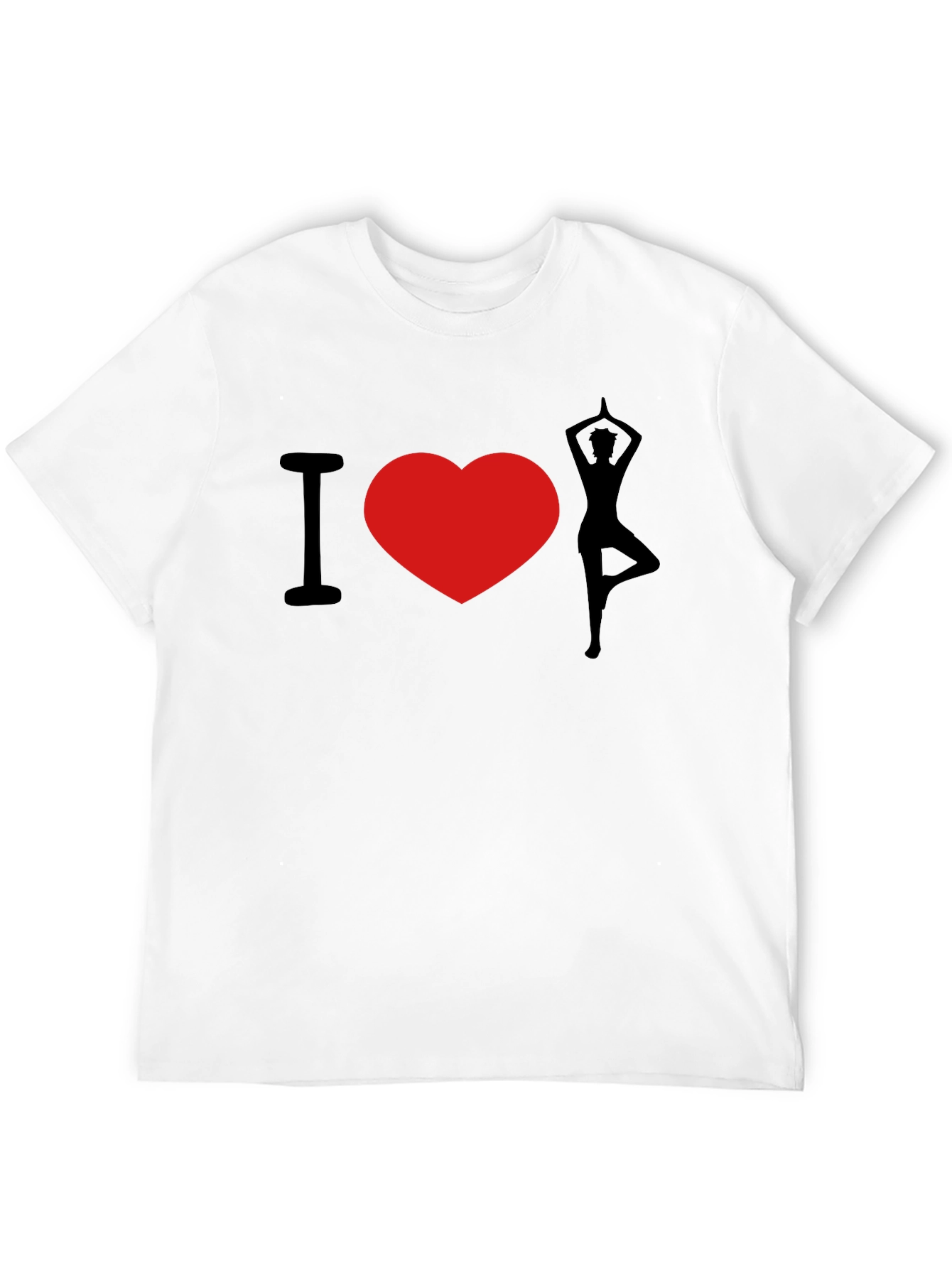 I Heart Yoga Black T-Shirt