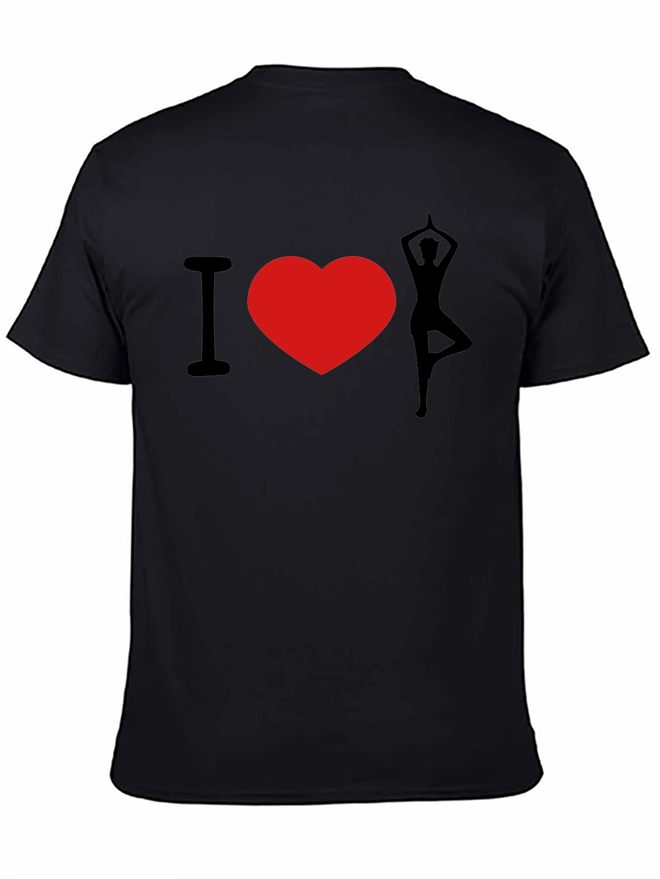 I Heart Yoga Black T-Shirt