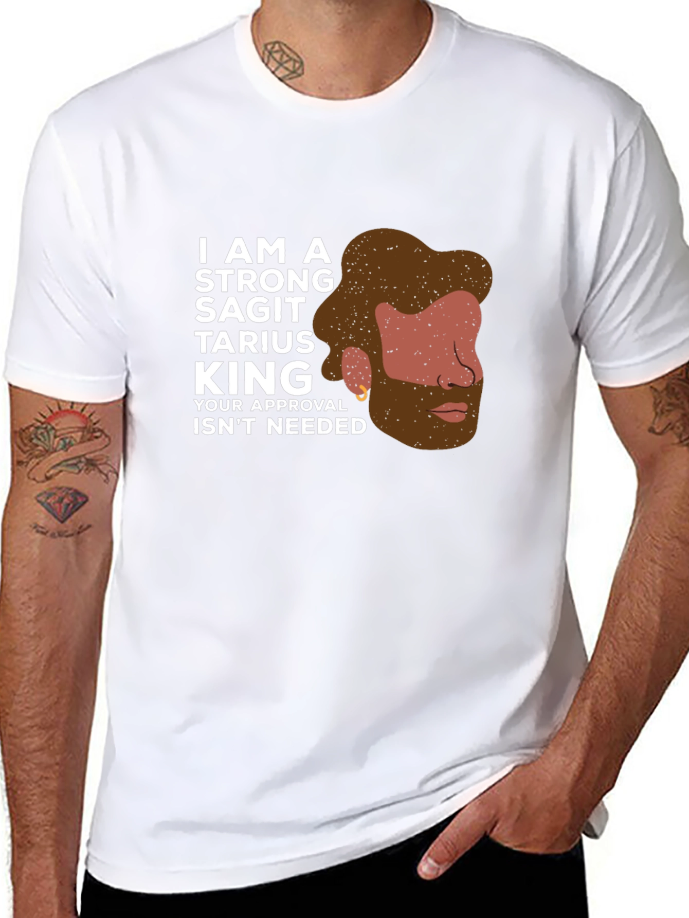 Strong Sagittarius King Graphic Tee