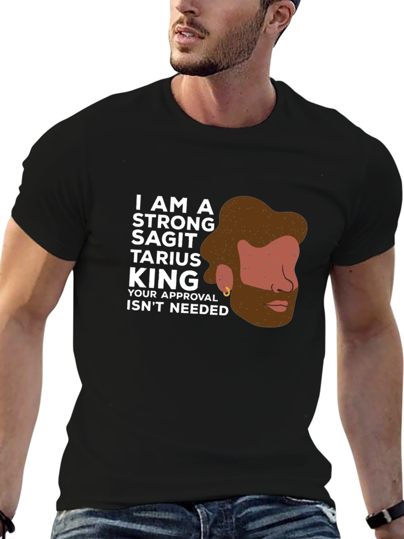 Strong Sagittarius King Graphic Tee