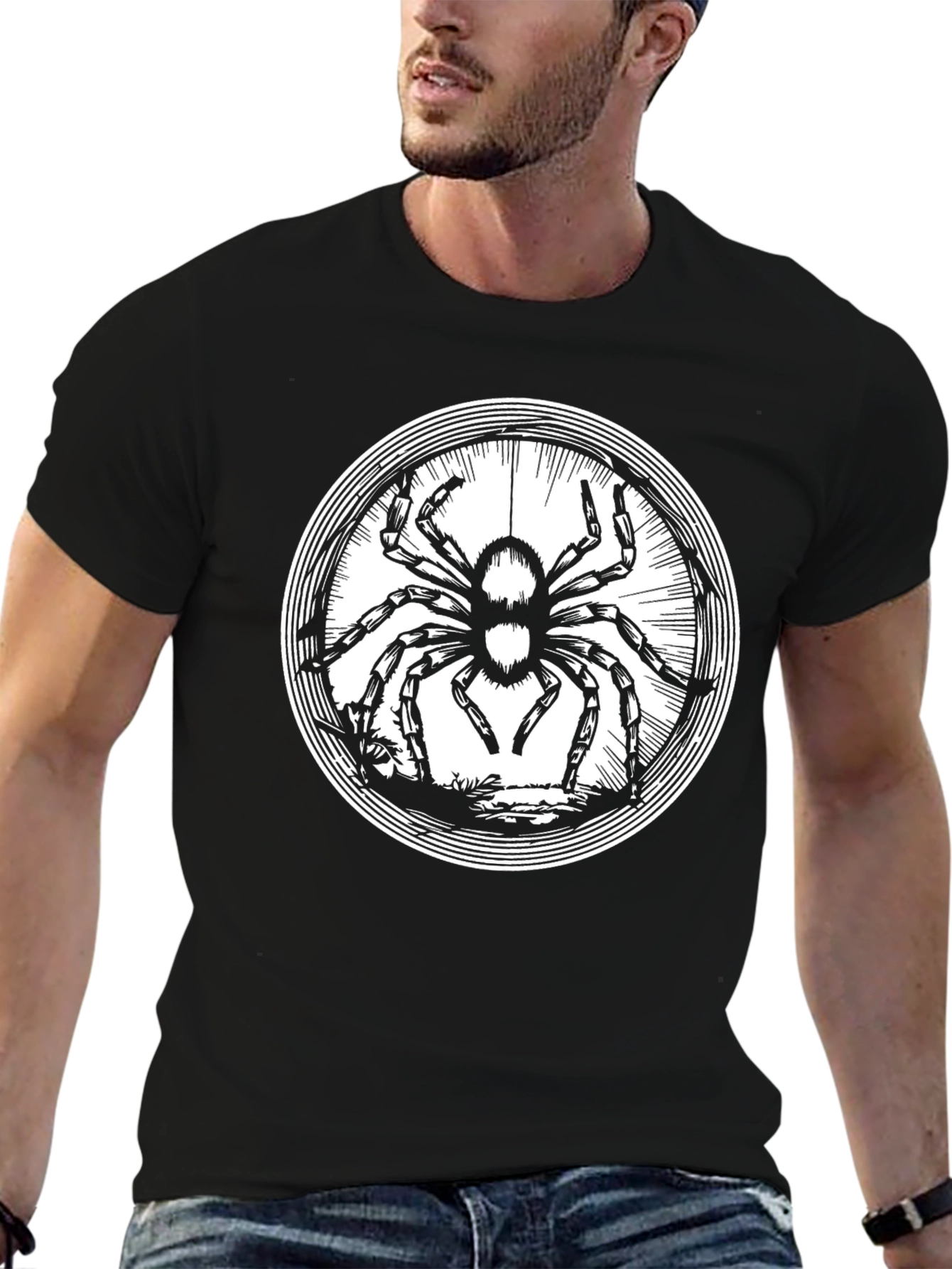 Spider Graphic Black Tee