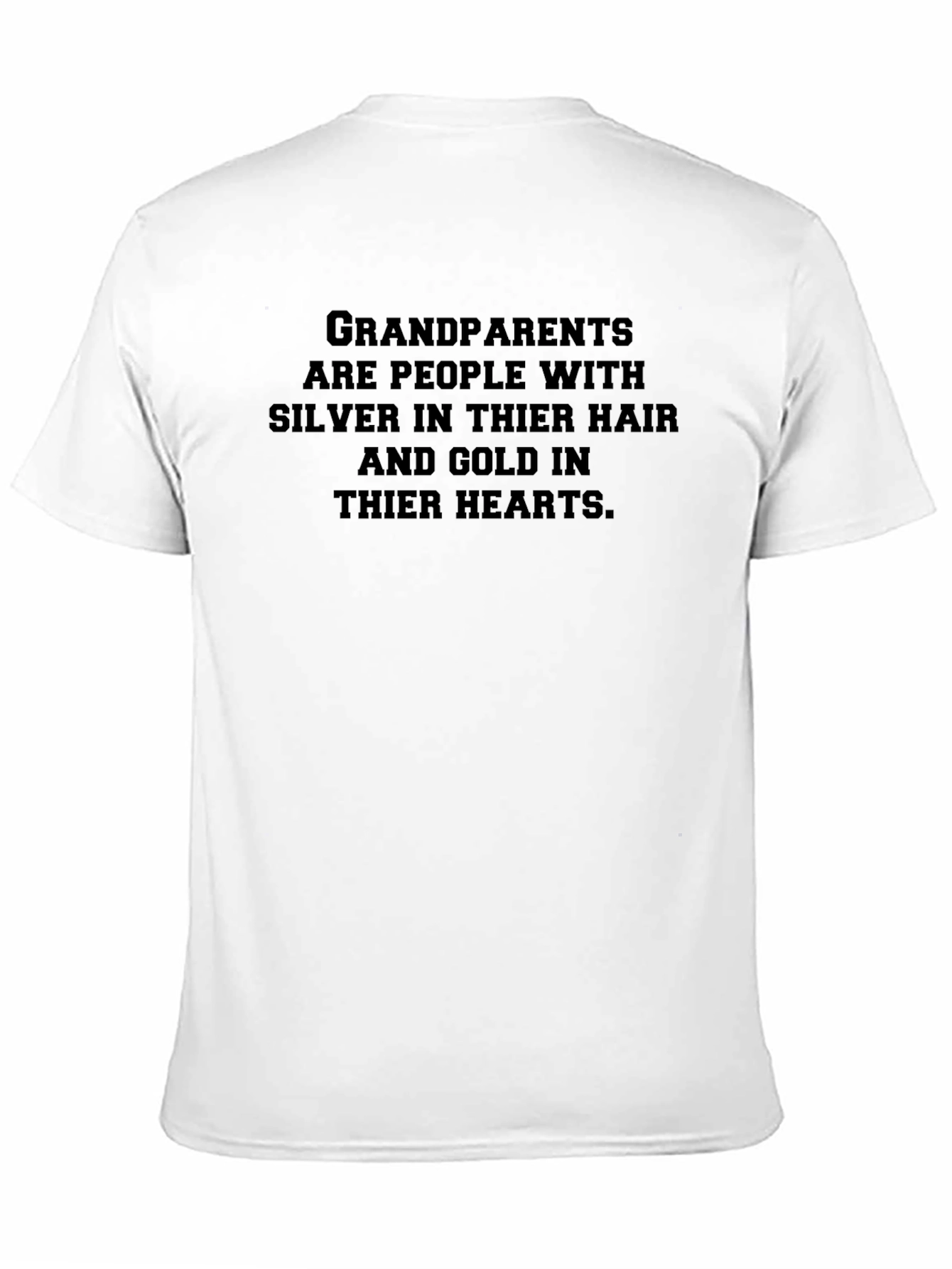 Grandparents Silver Gold Hearts T-Shirt