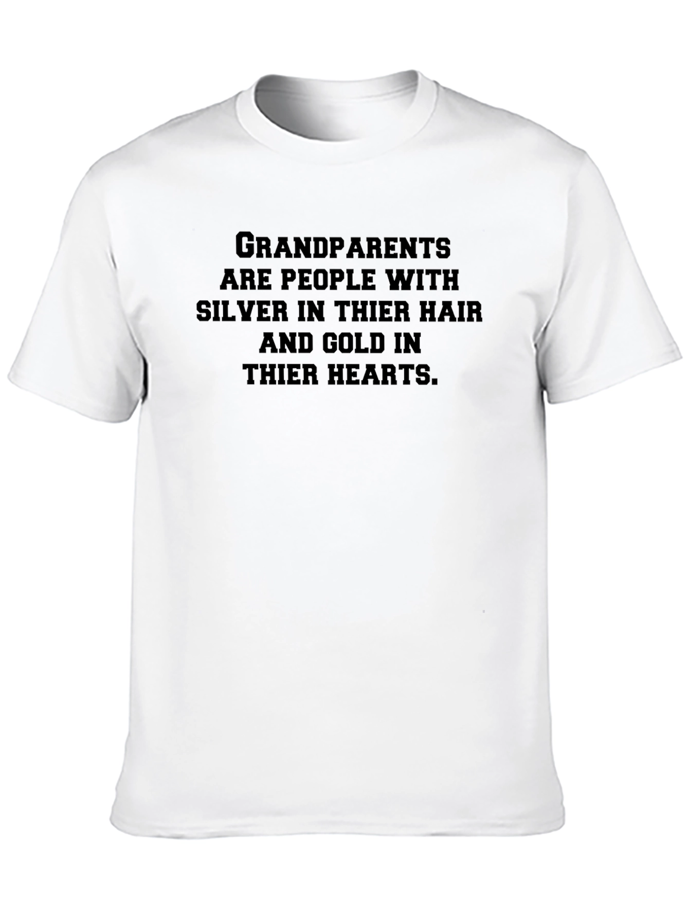 Grandparents Silver Gold Hearts T-Shirt
