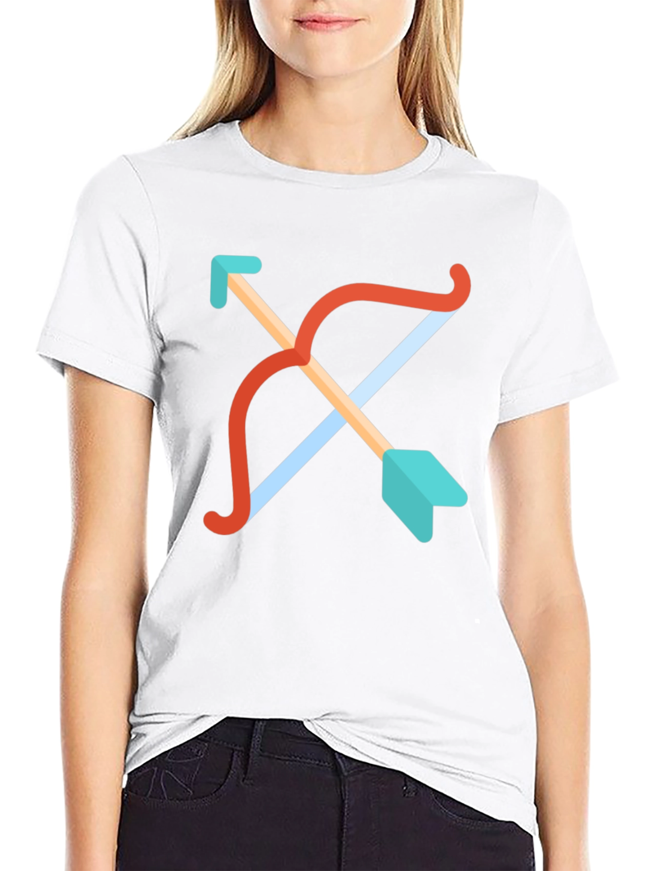 Cupids Arrow Graphic Tee - Black Cotton T-Shirt