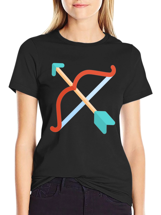 Cupids Arrow Graphic Tee - Black Cotton T-Shirt