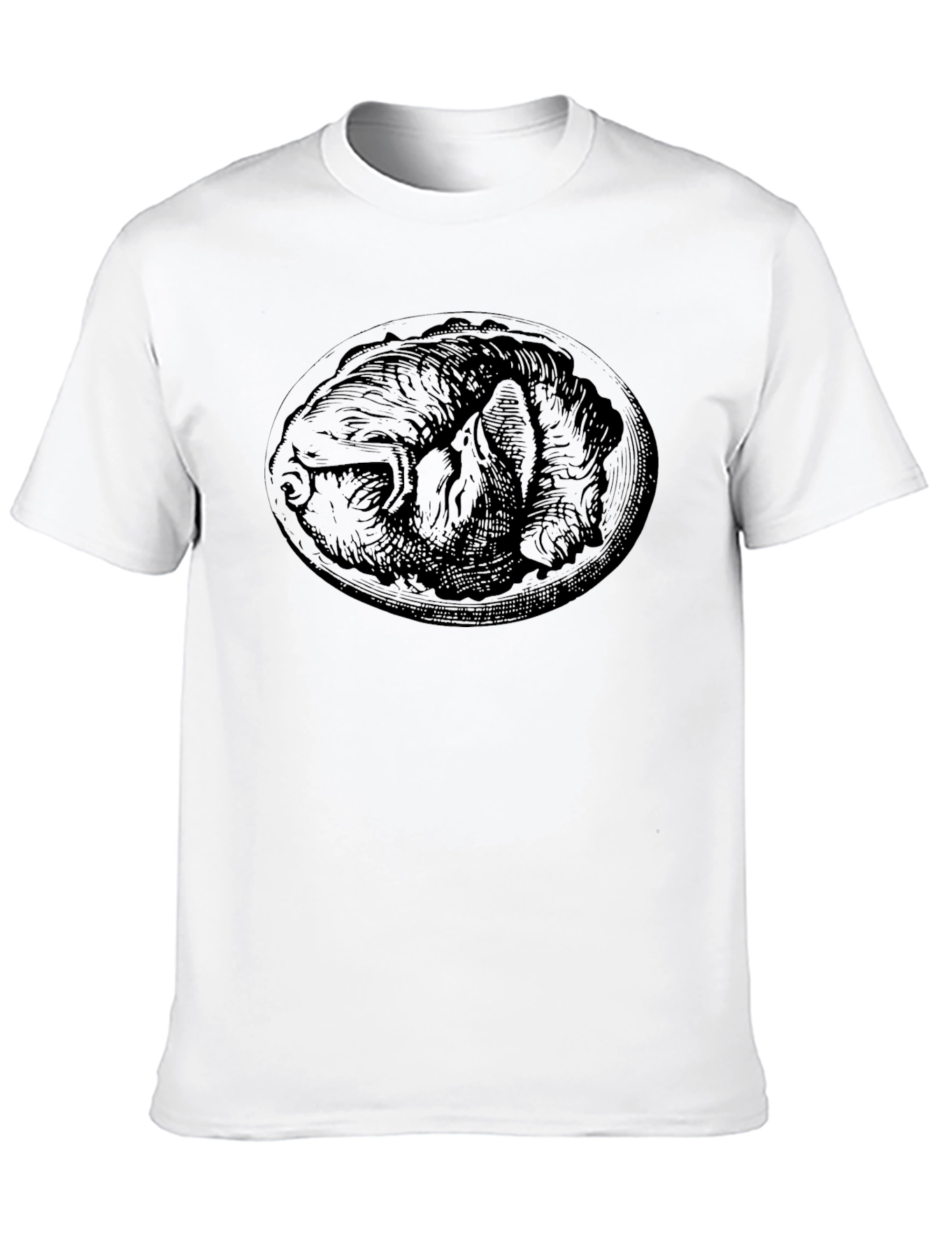 Black T-Shirt with Curious Creature Graphic