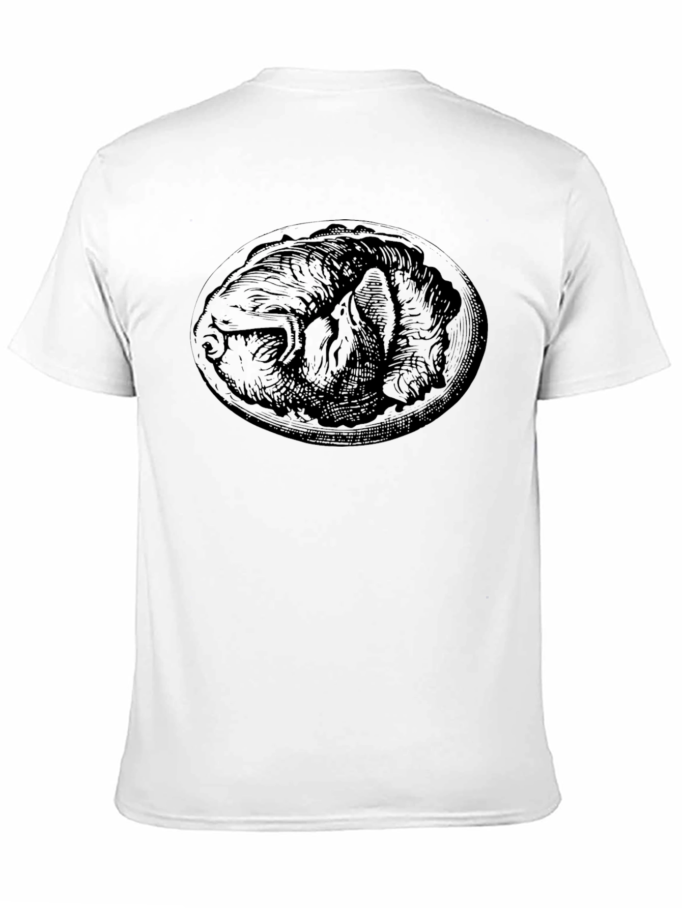 Black T-Shirt with Curious Creature Graphic