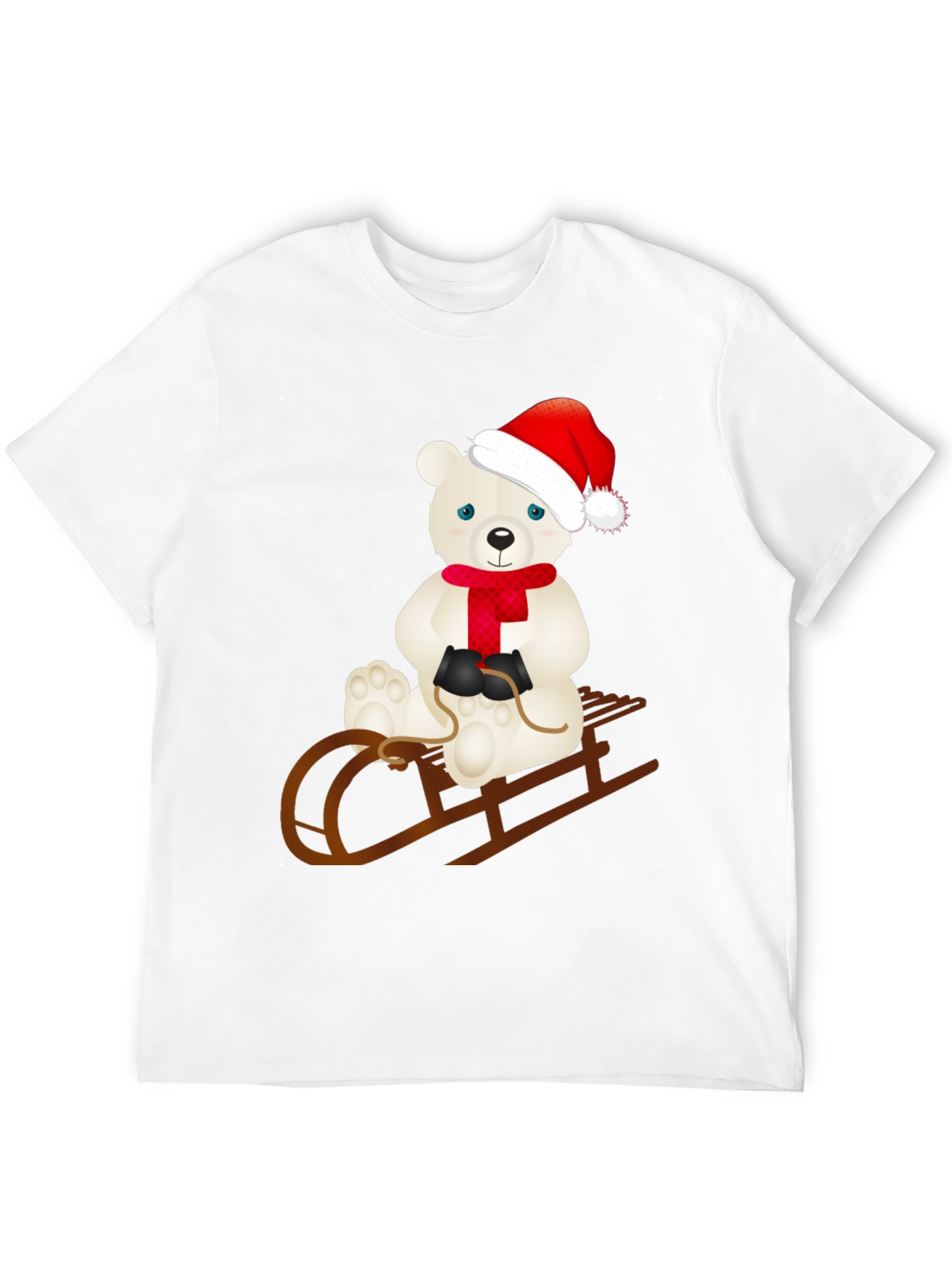 Festive Polar Bear Sledding T-Shirt