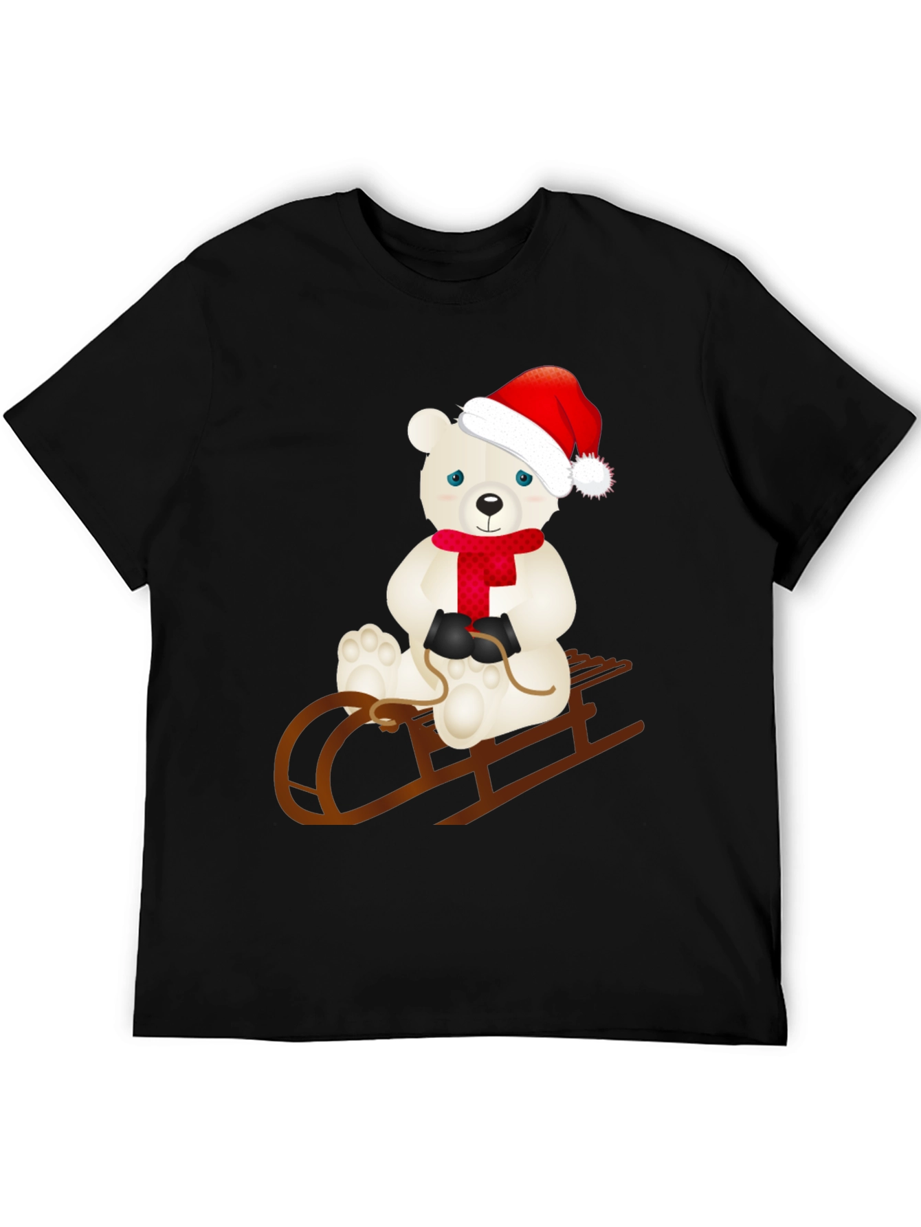 Festive Polar Bear Sledding T-Shirt