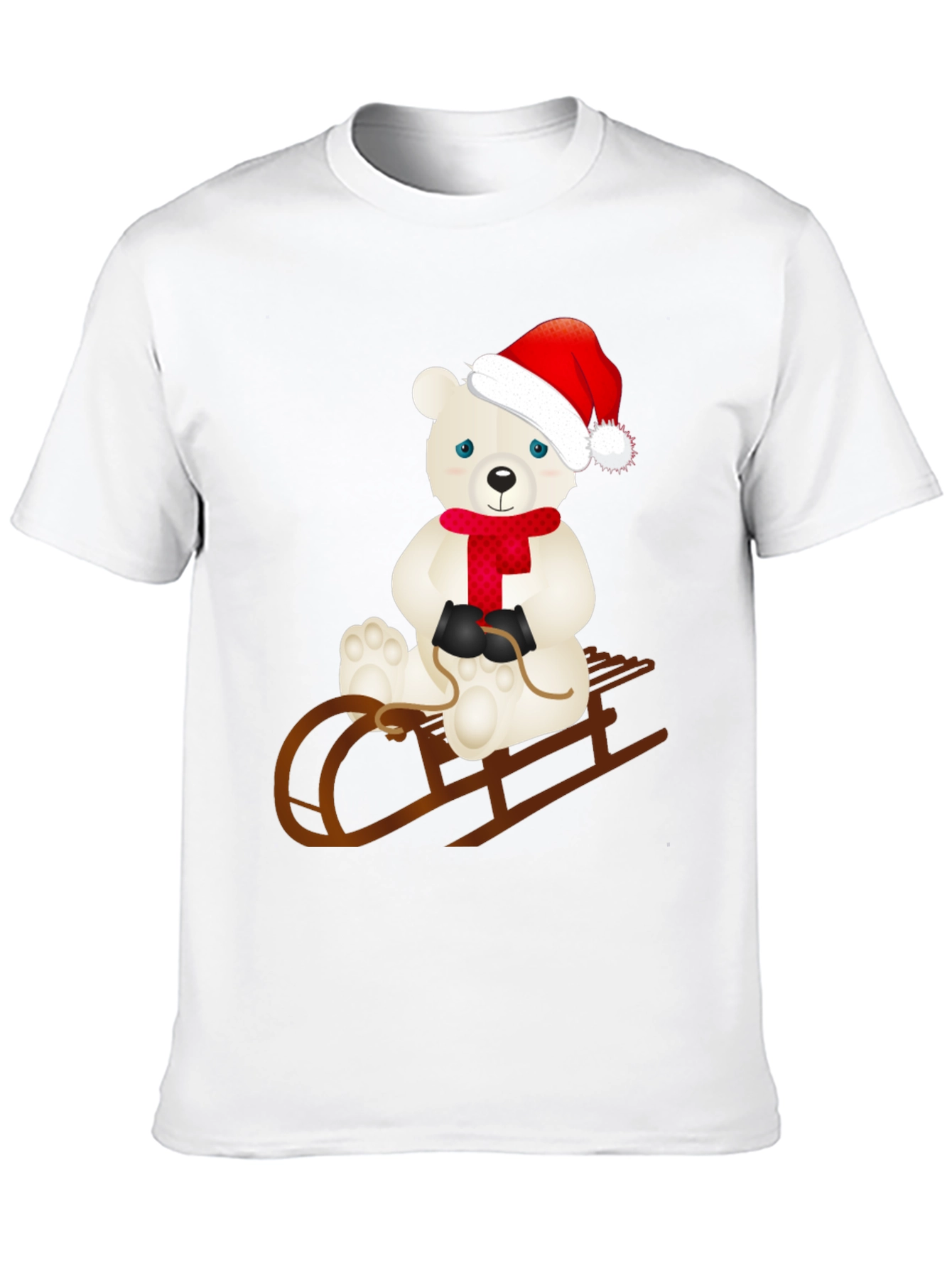 Festive Polar Bear Sledding T-Shirt