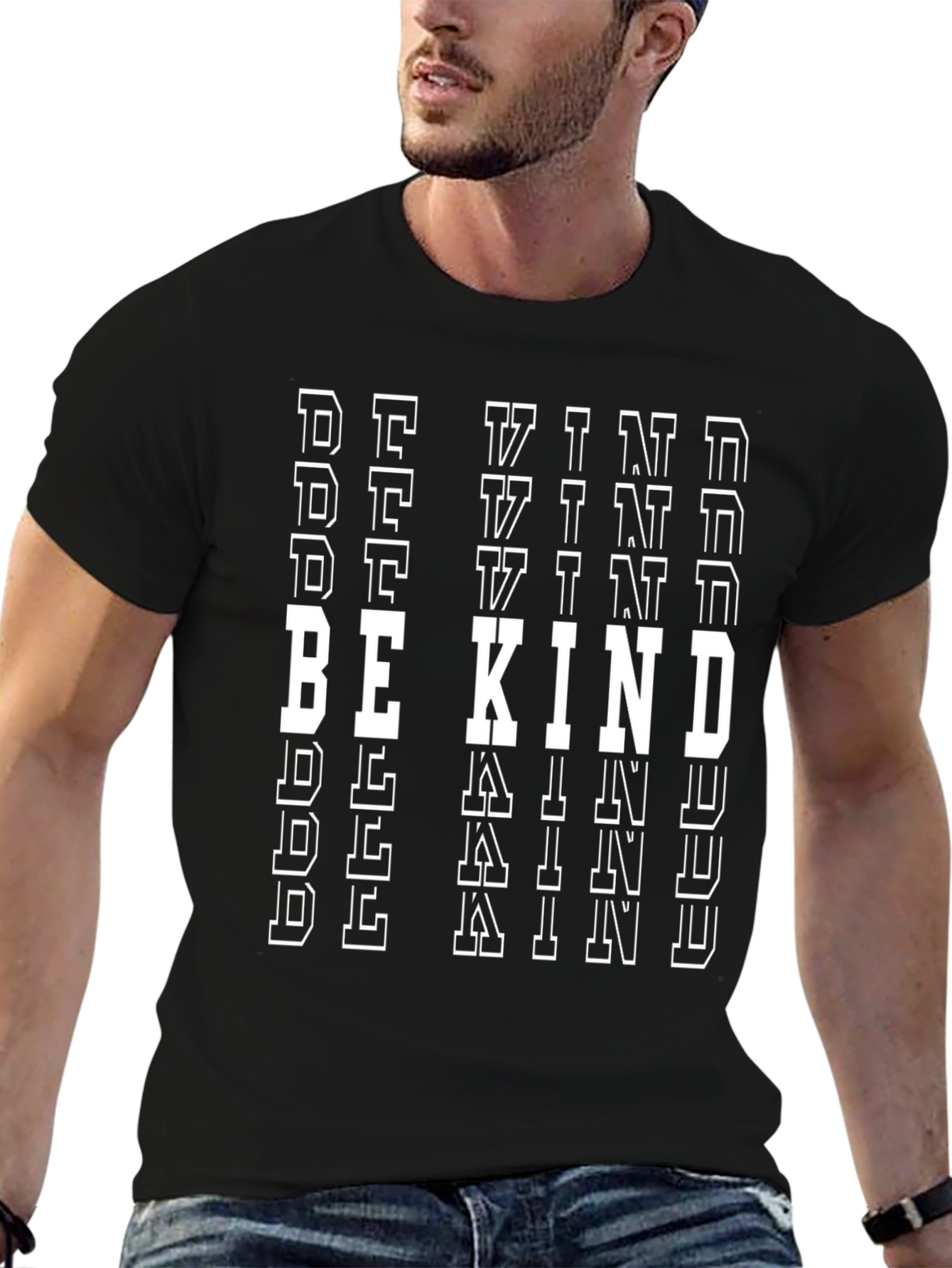 Be Kind Graphic Print Black T-Shirt