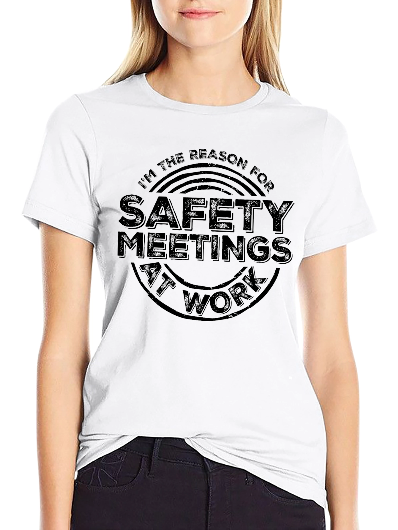 Safety Meeting T-Shirt - Black Funny Slogan Tee