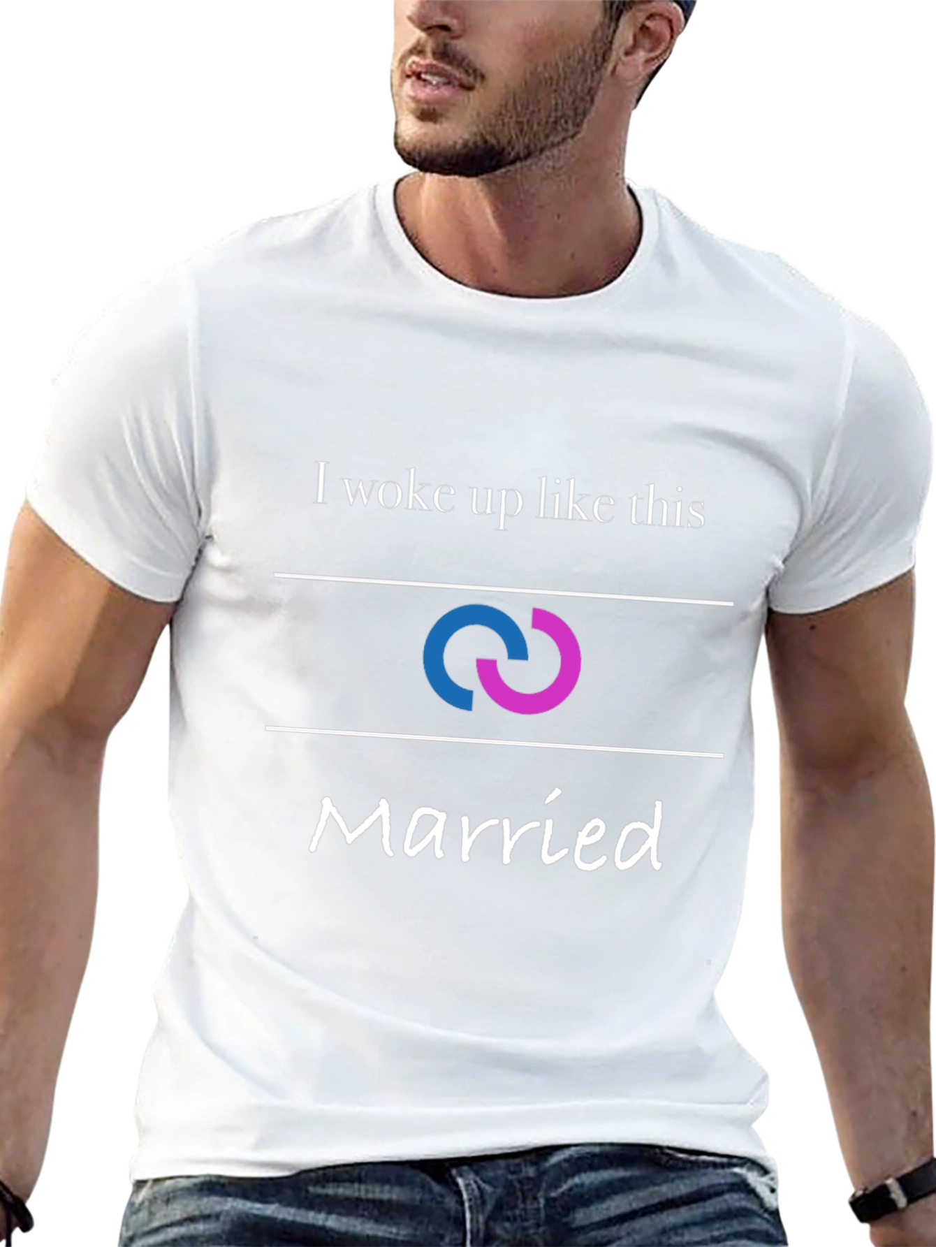 Funny Married T-Shirt - Woke Up Like This Design