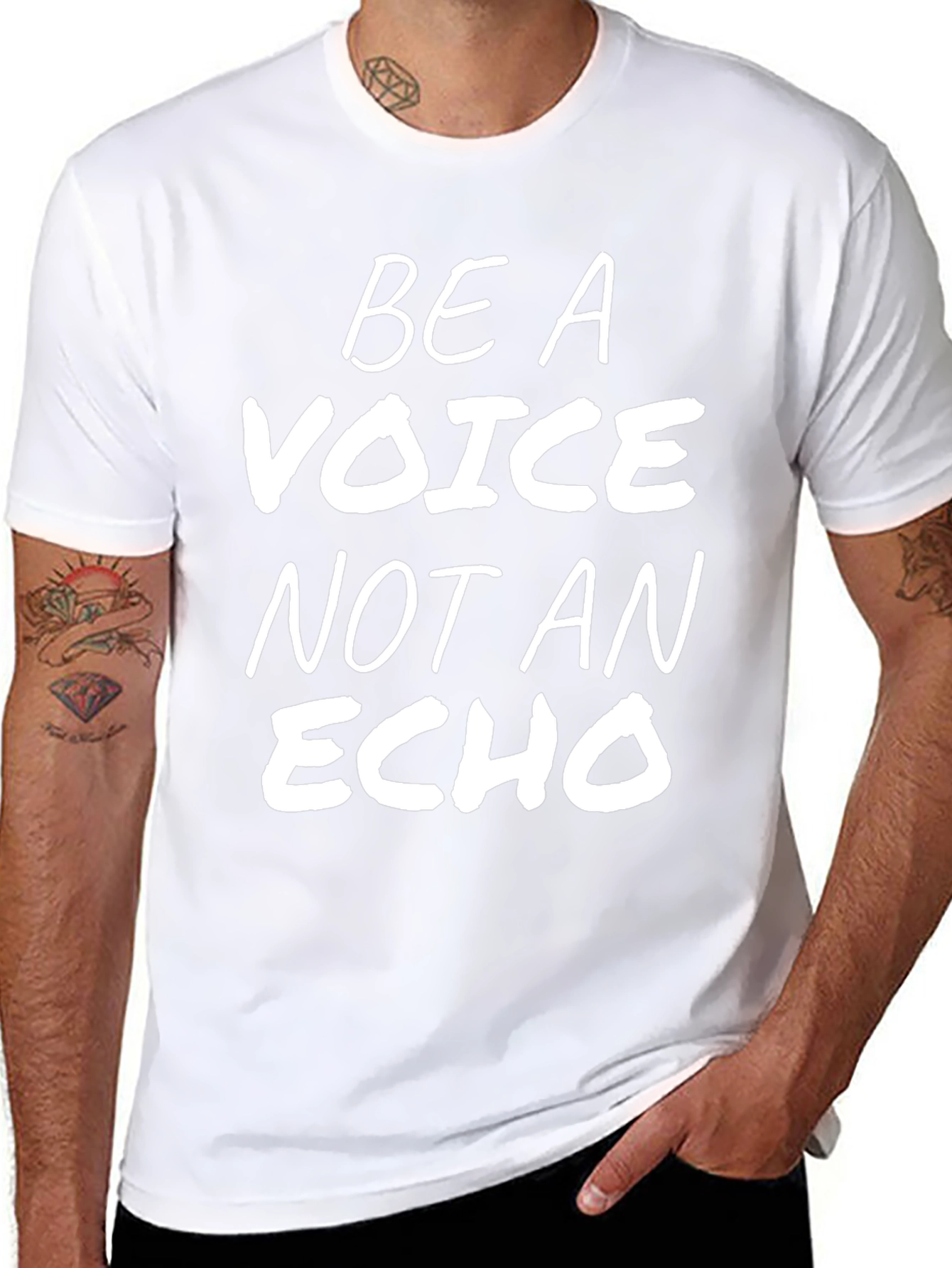 Be A Voice Not An Echo Black T-Shirt