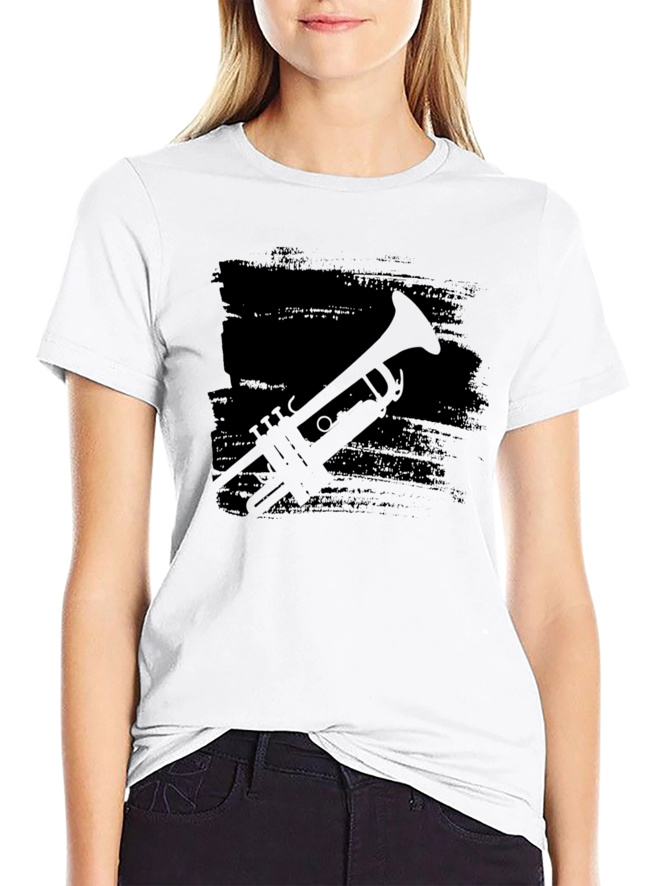 Trumpet Silhouette Black T-Shirt