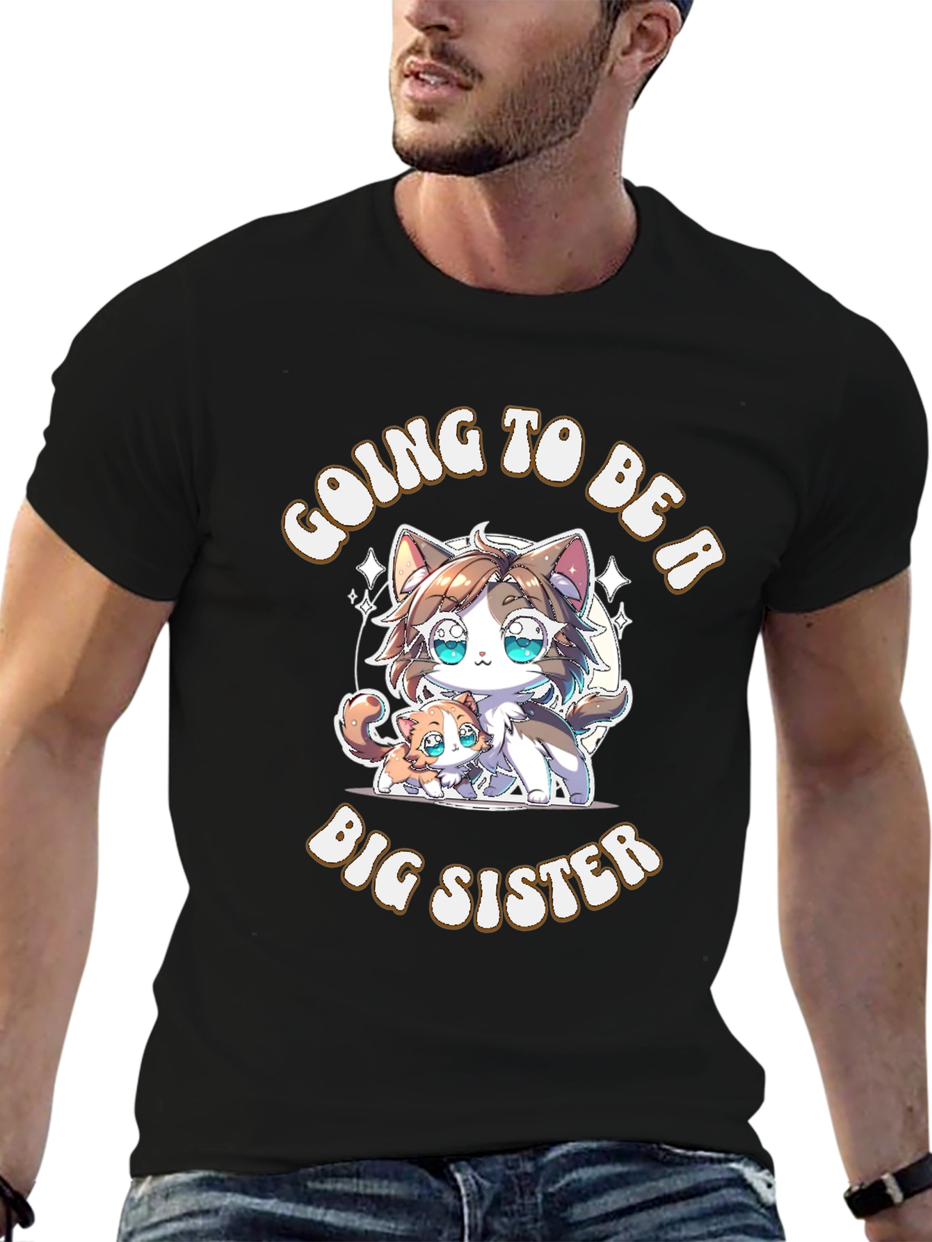 Cute Going to Be a Big Sister Cat T-Shirt