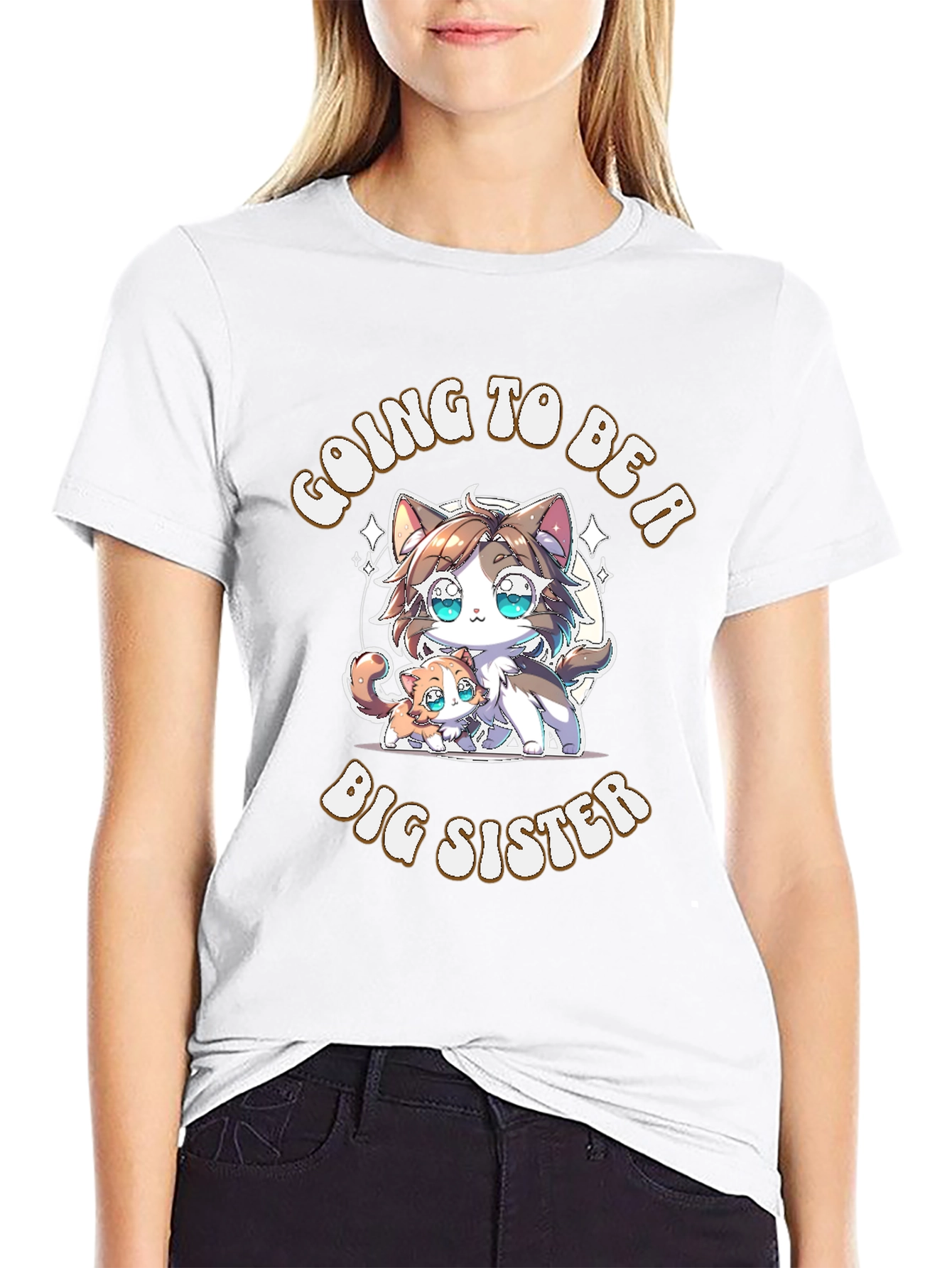 Cute Going to Be a Big Sister Cat T-Shirt