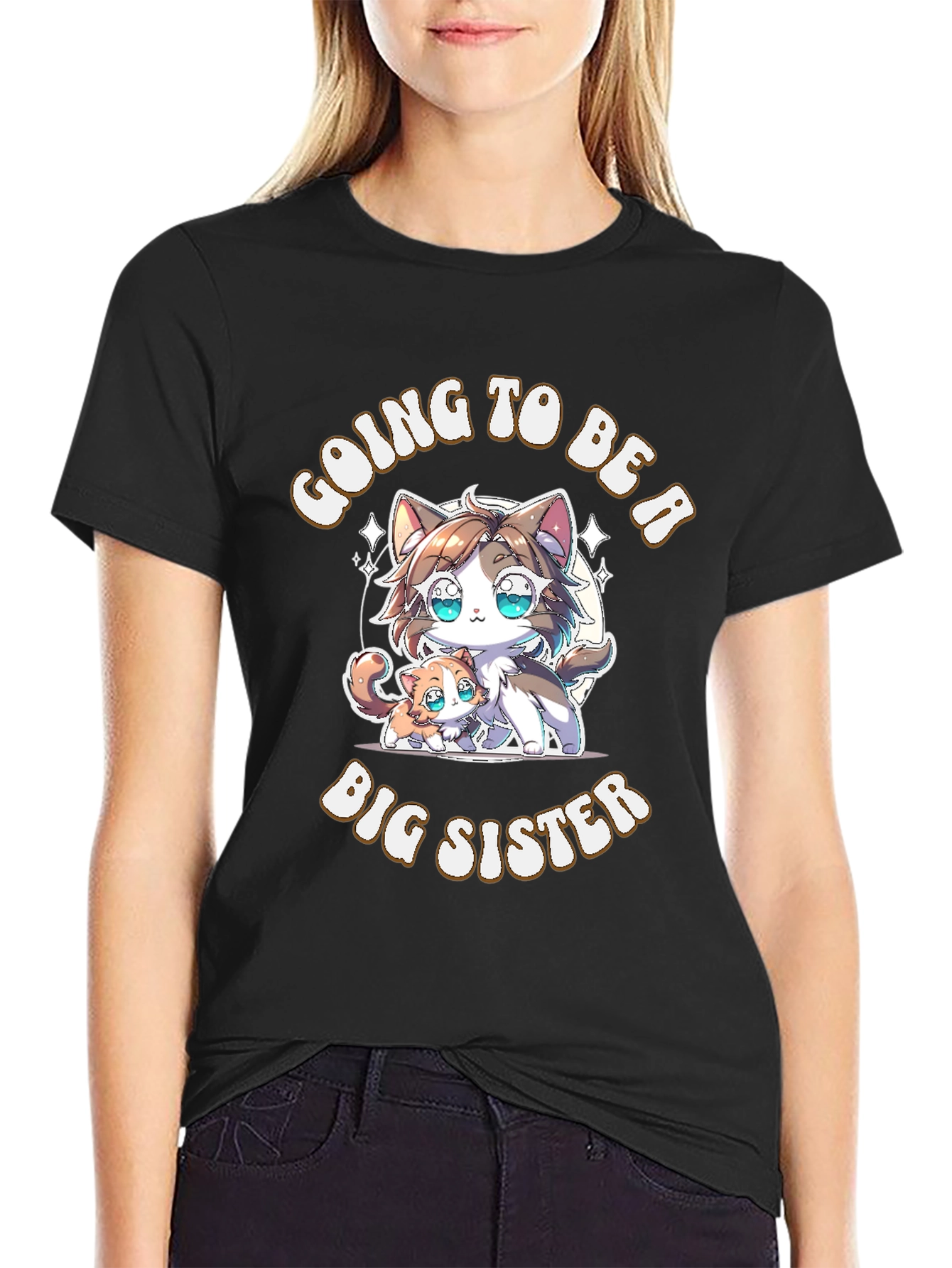 Cute Going to Be a Big Sister Cat T-Shirt