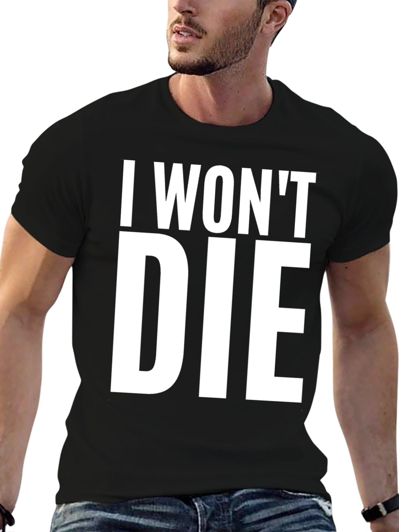 I Wont Die Graphic Tee - Mens Black T-Shirt