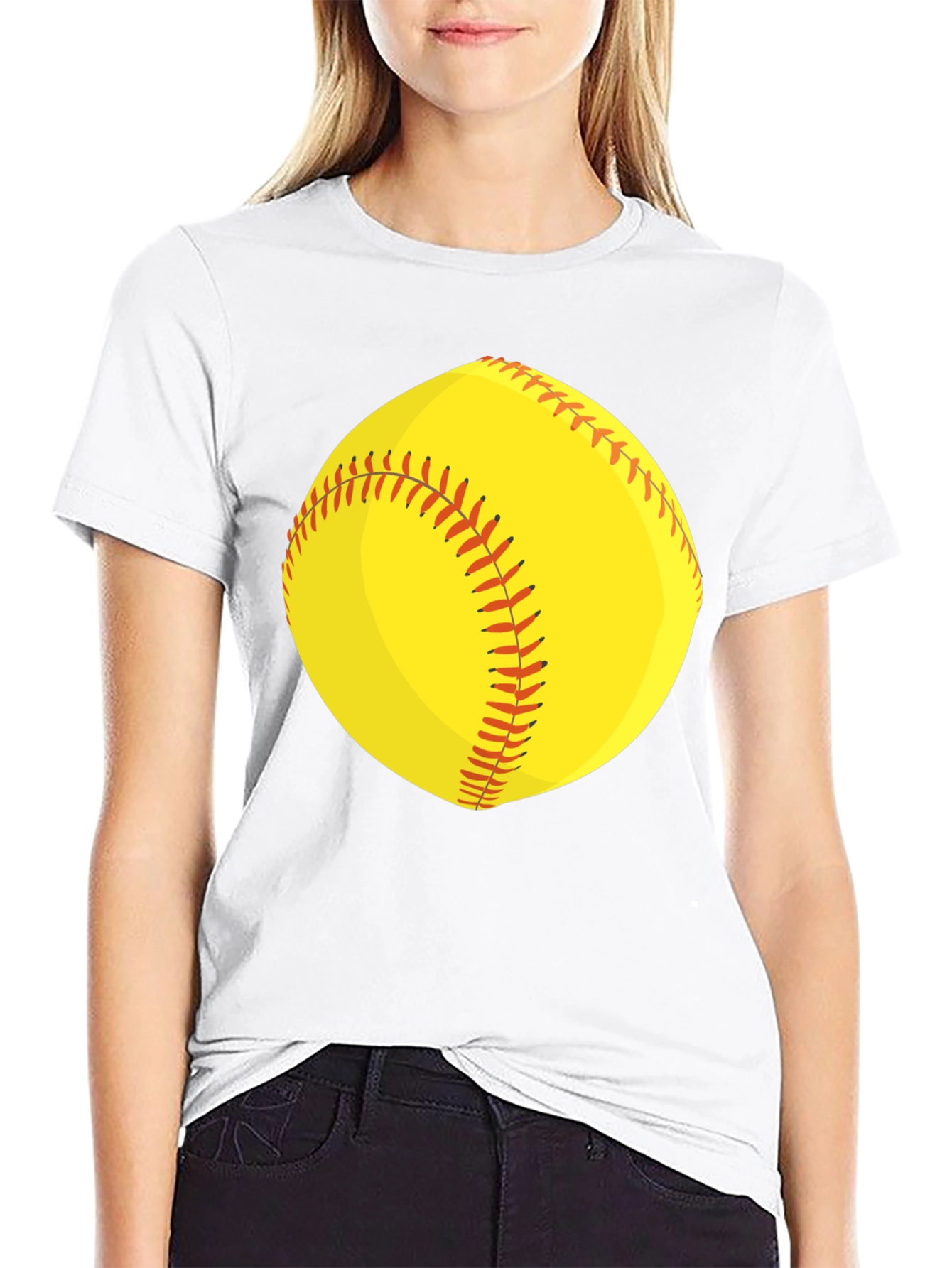 Softball Graphic Tee - Black