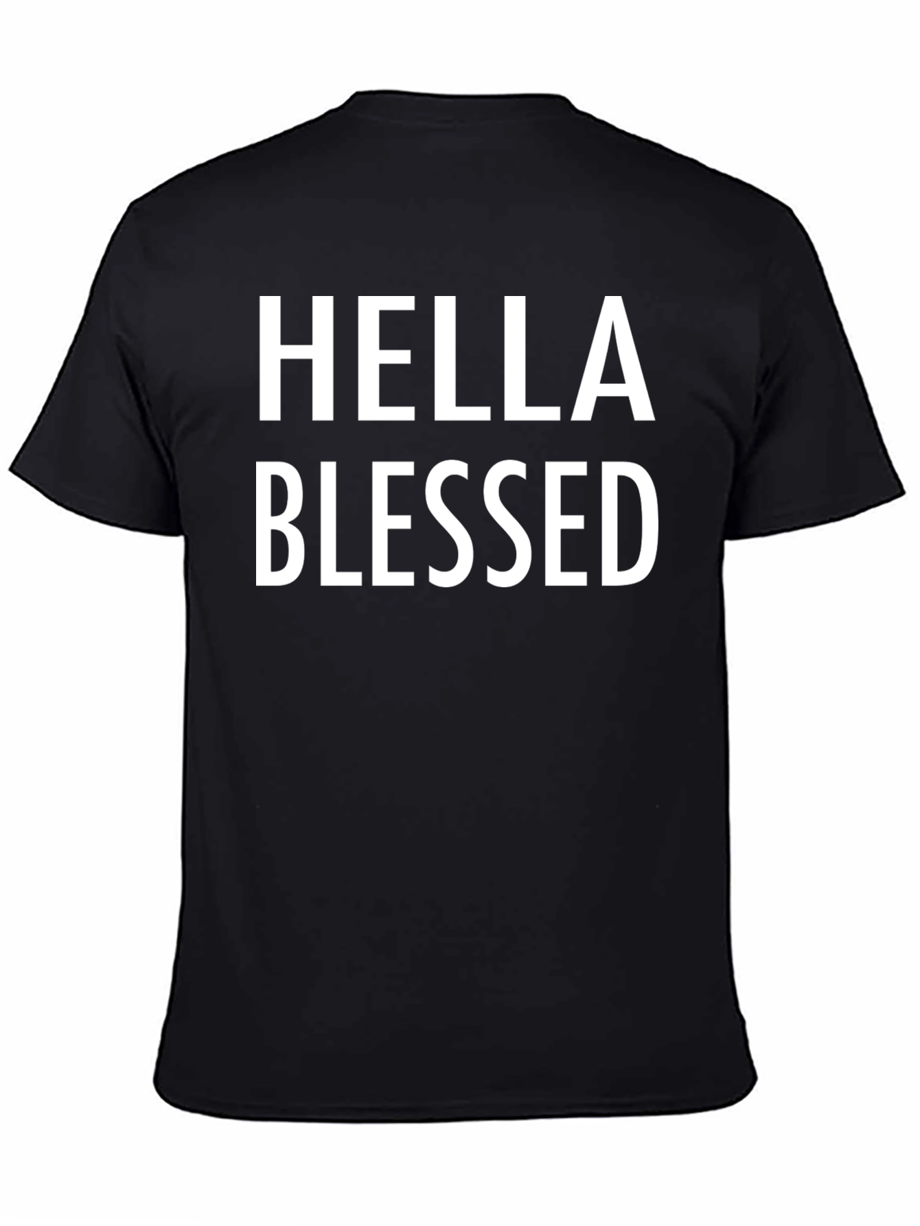 Hella Blessed Graphic Tee - Black Cotton T-Shirt