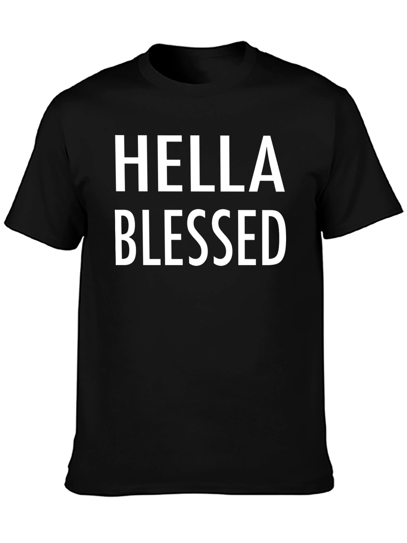 Hella Blessed Graphic Tee - Black Cotton T-Shirt