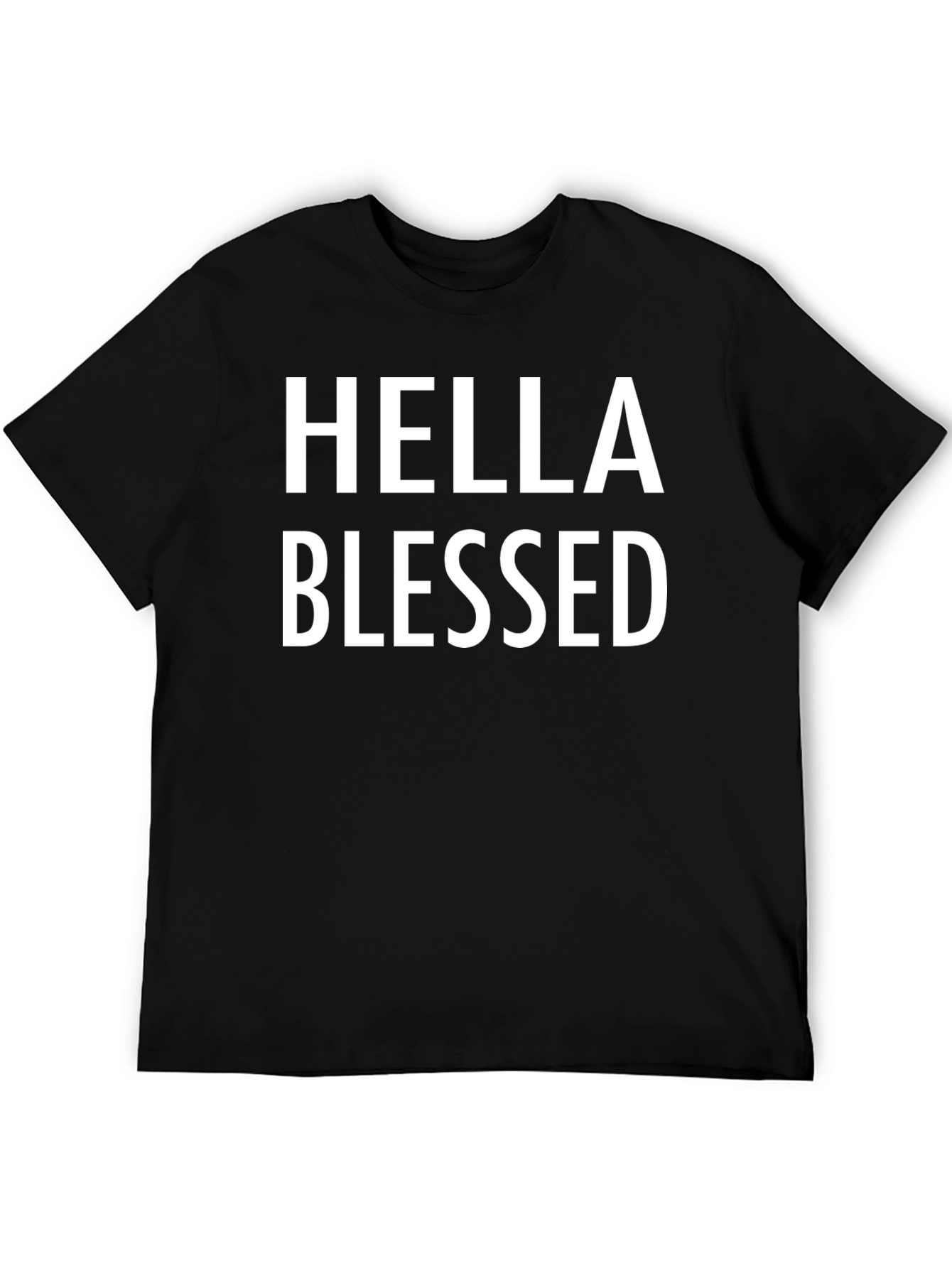 Hella Blessed Graphic Tee - Black Cotton T-Shirt