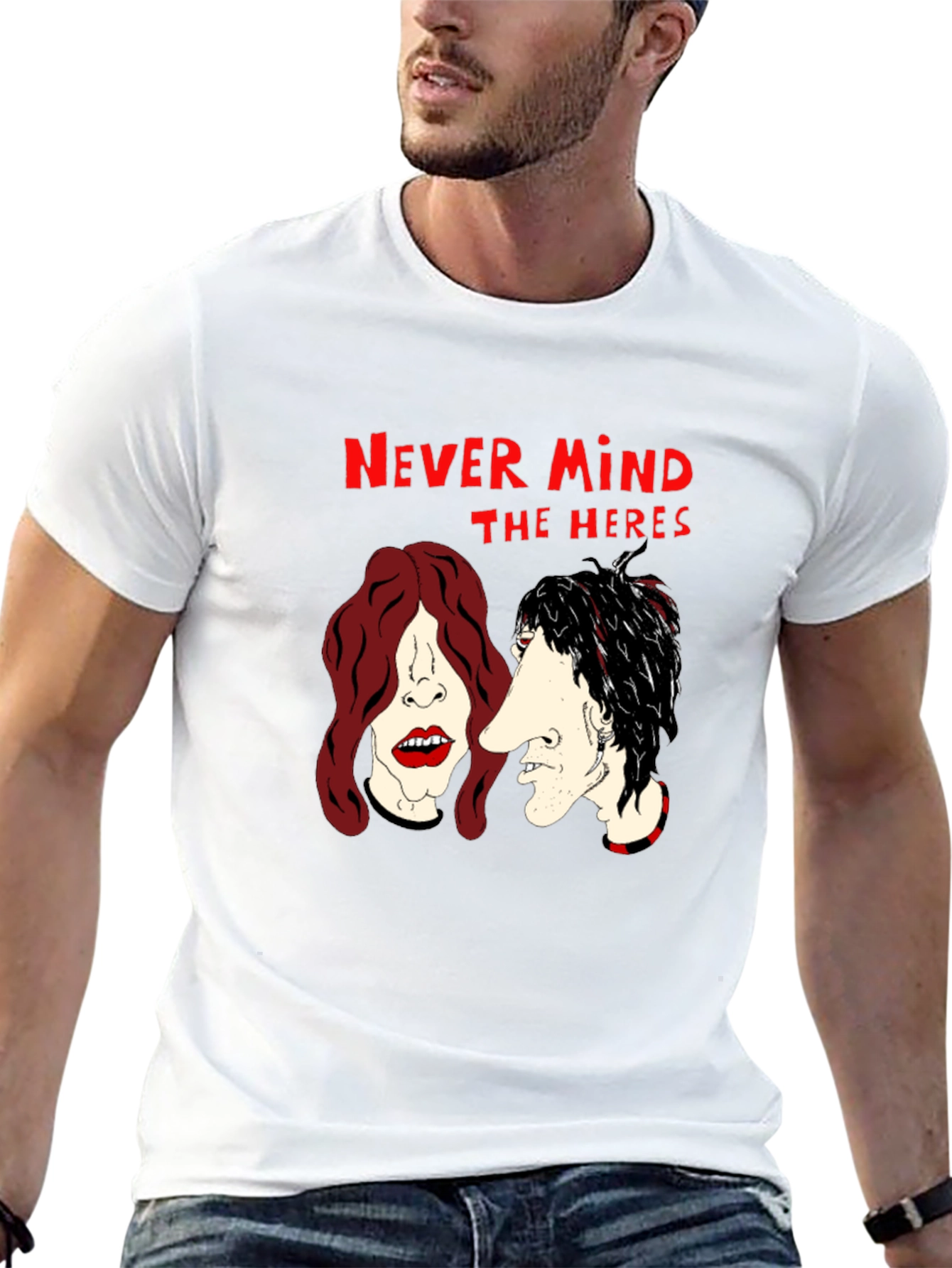 Never Mind the Heres Black Graphic T-Shirt