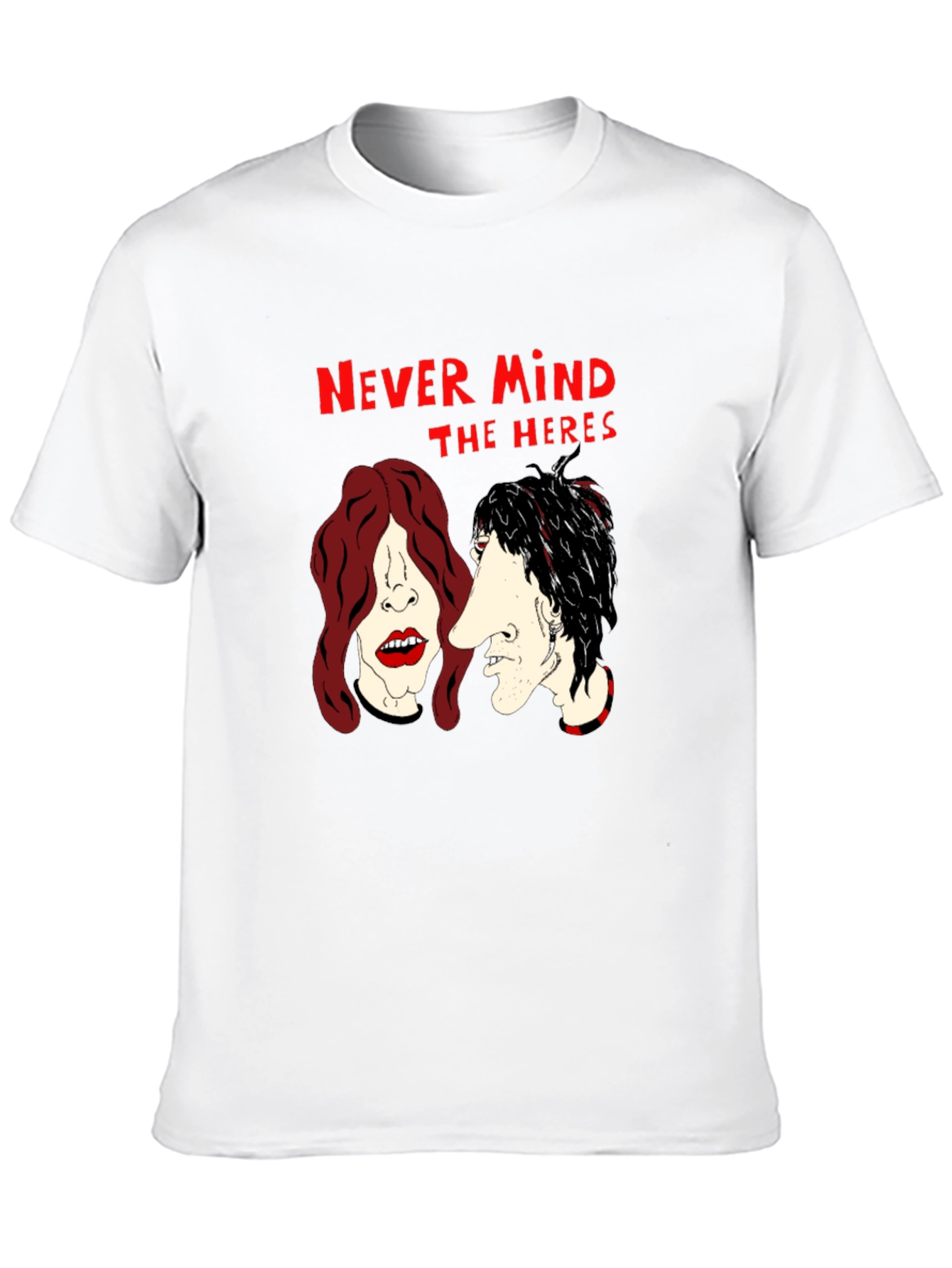 Never Mind the Heres Black Graphic T-Shirt