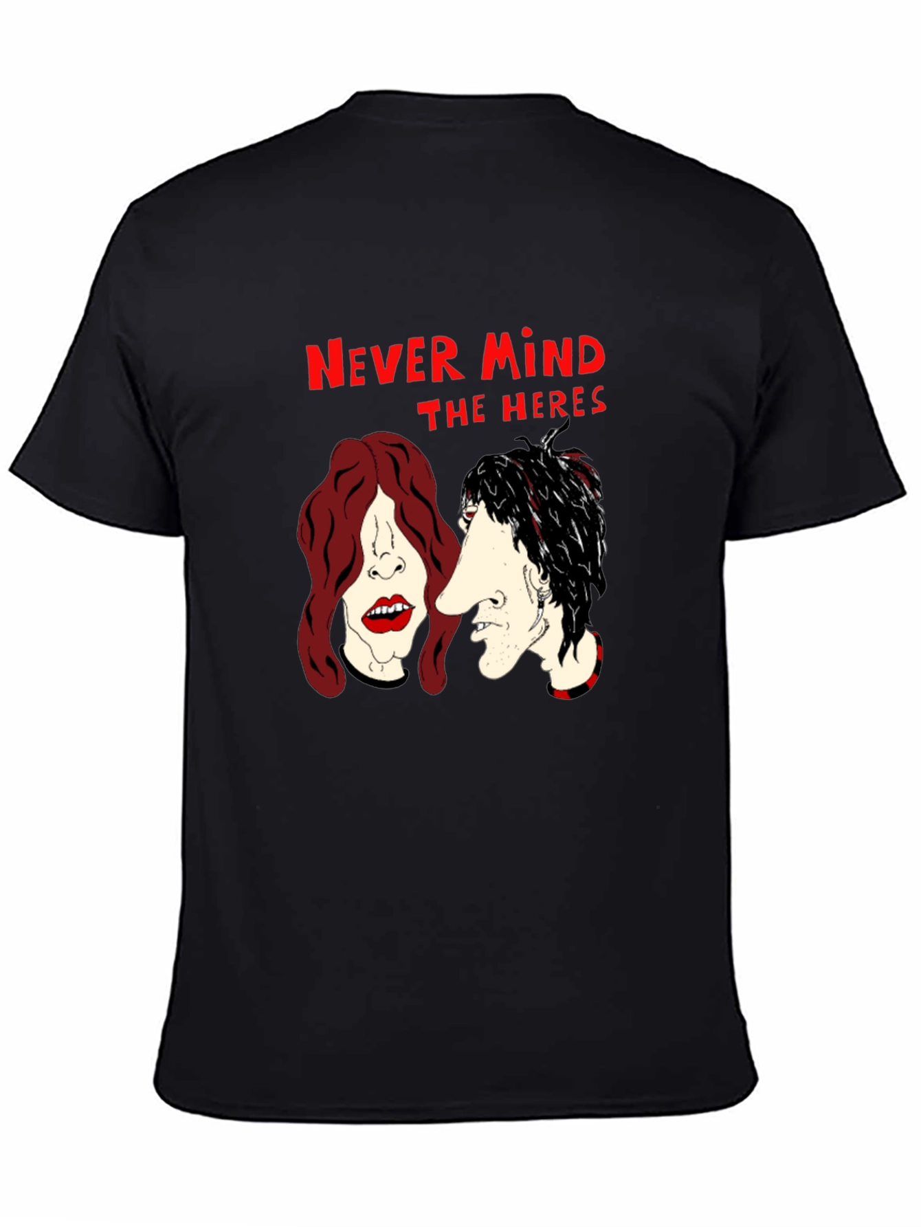 Never Mind the Heres Black Graphic T-Shirt