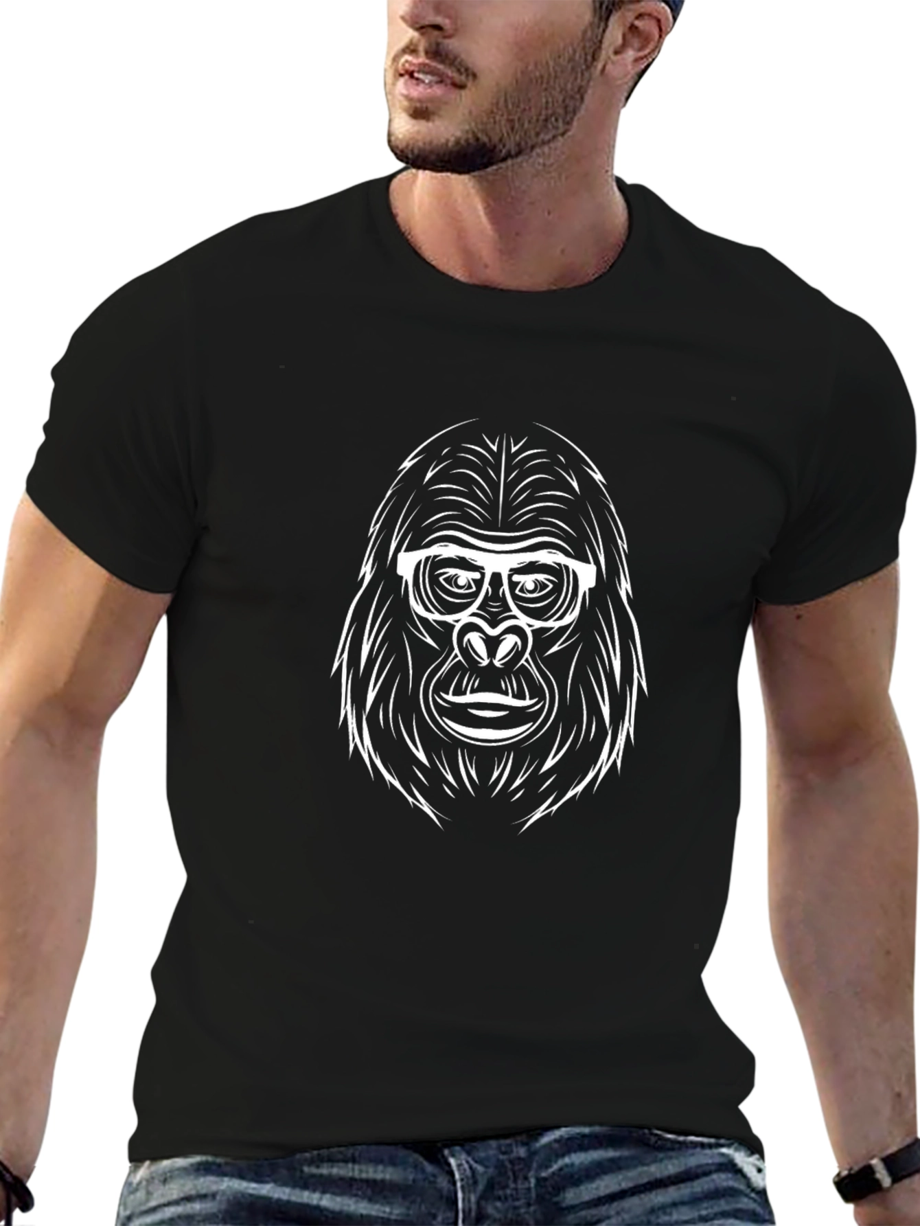 Cool Gorilla Graphic Tee - Black
