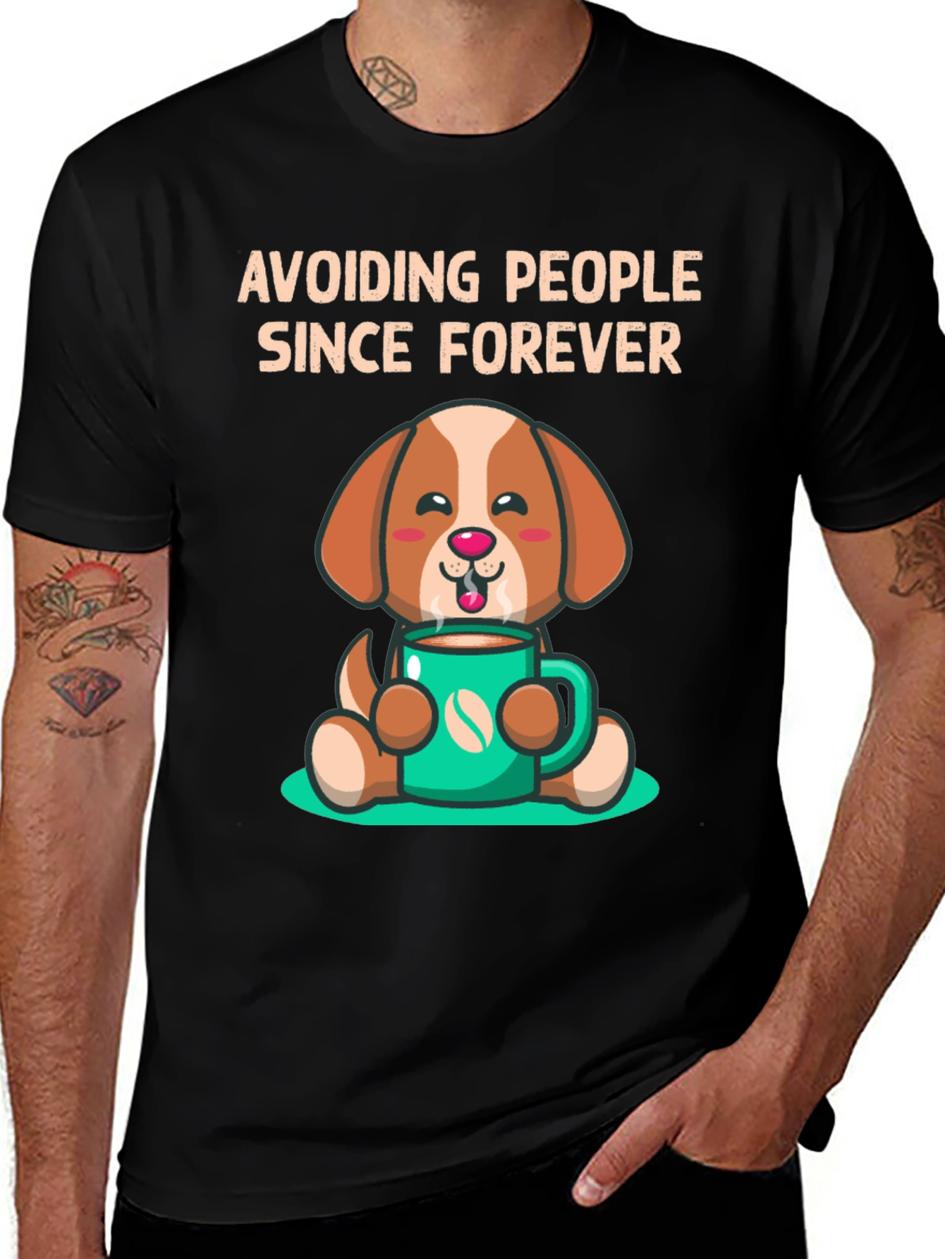 Avoiding People Dog T-Shirt