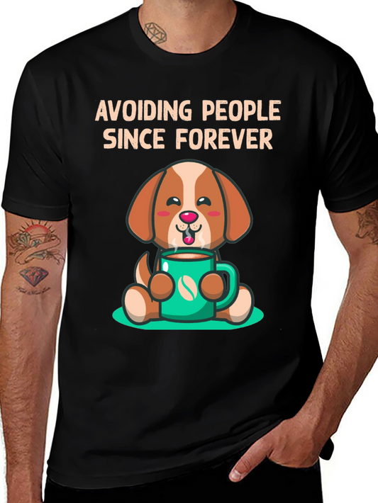 Avoiding People Dog T-Shirt