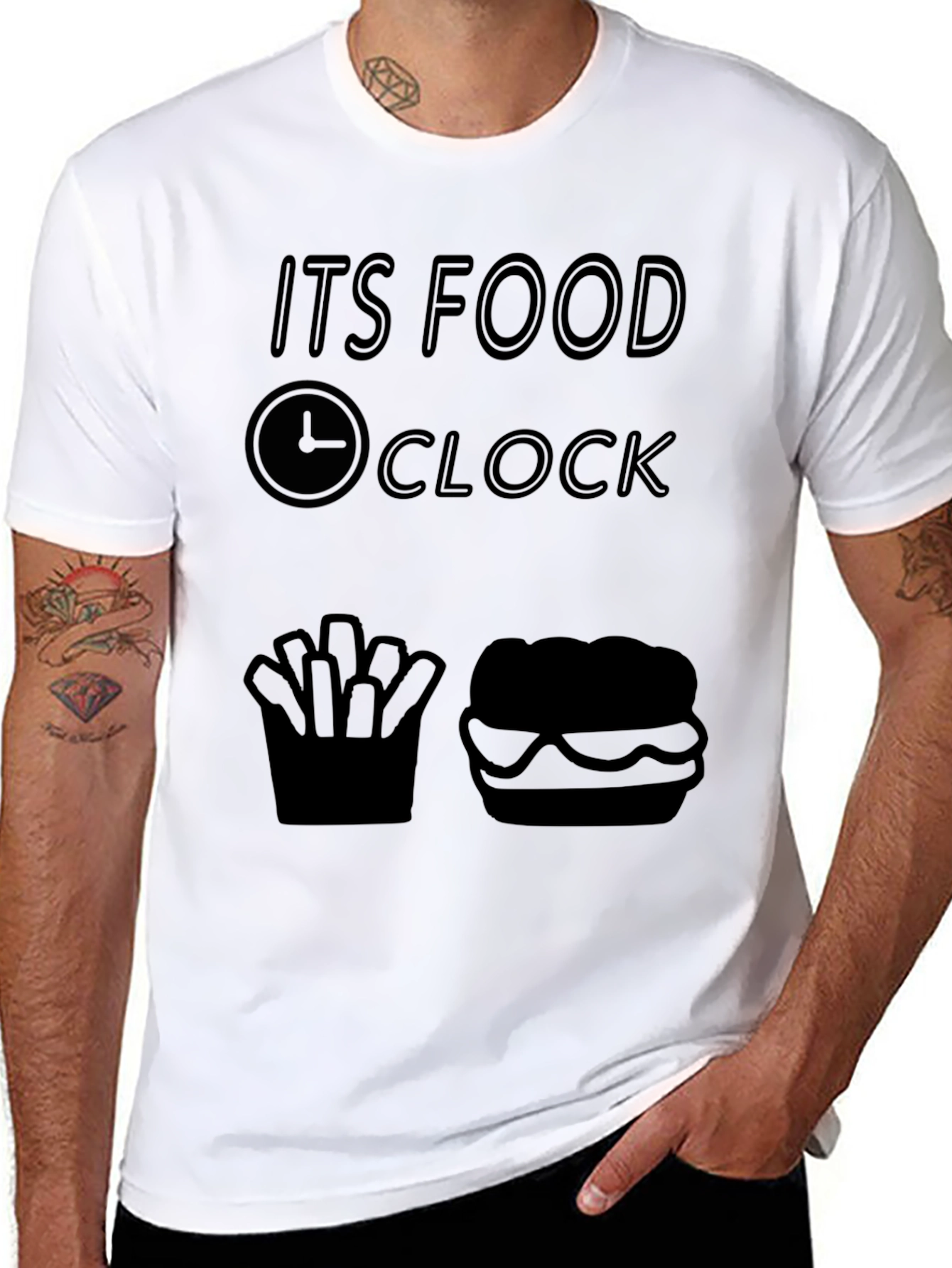 Food Clock T-Shirt - Its Always Time to Eat!