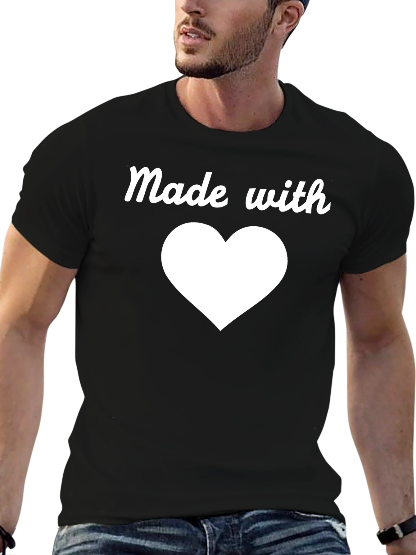 Made with Love Black Tee Shirt