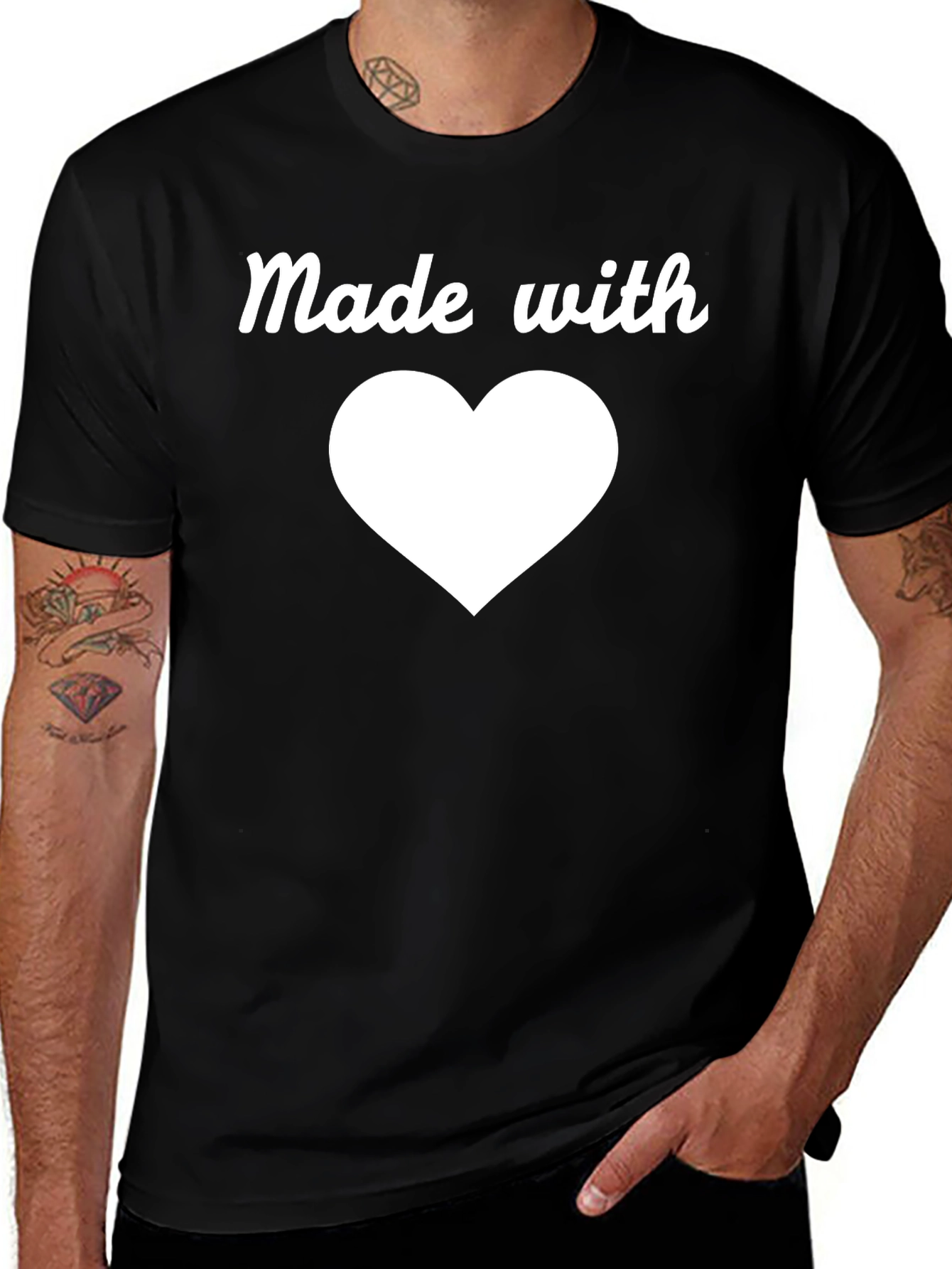 Made with Love Black Tee Shirt