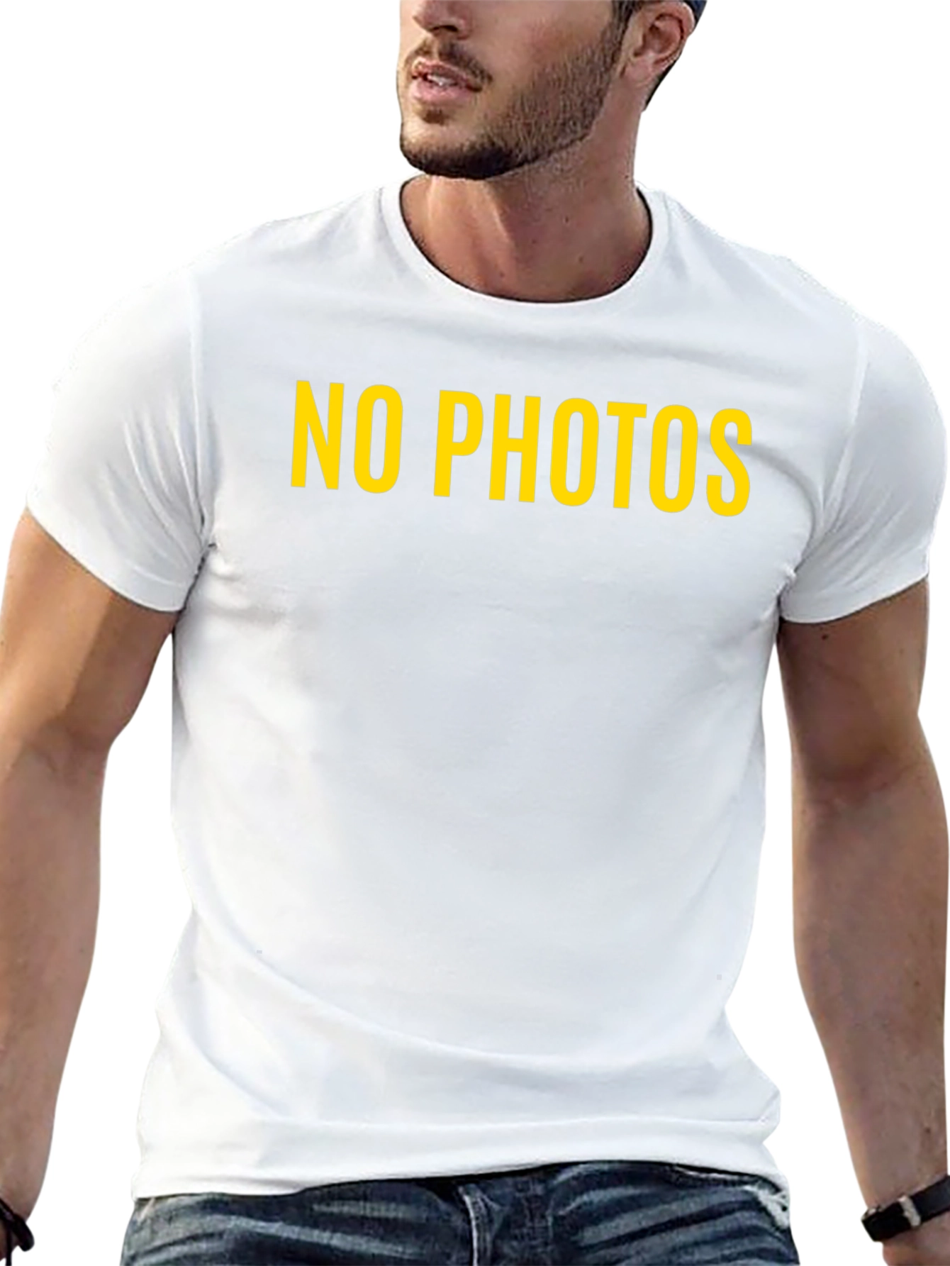 No Photos Graphic Tee - Bold Statement Shirt