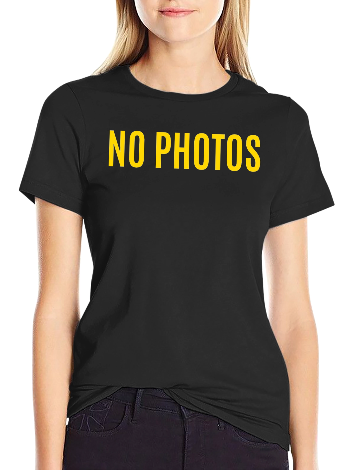 No Photos Graphic Tee - Bold Statement Shirt