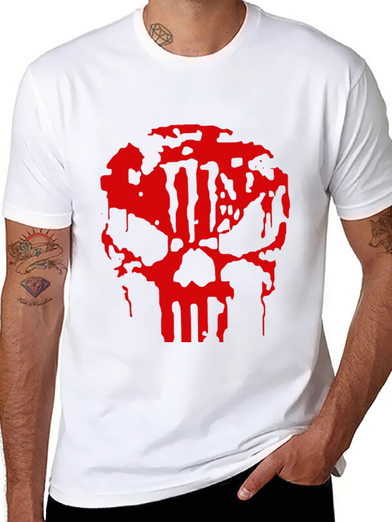 Punisher Skull Graphic Black T-Shirt