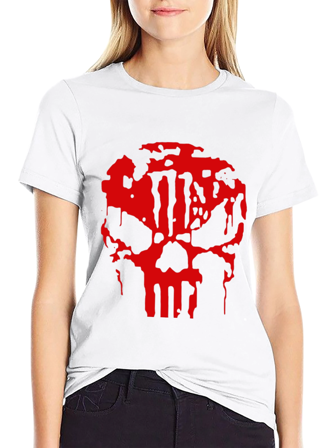 Punisher Skull Graphic Black T-Shirt