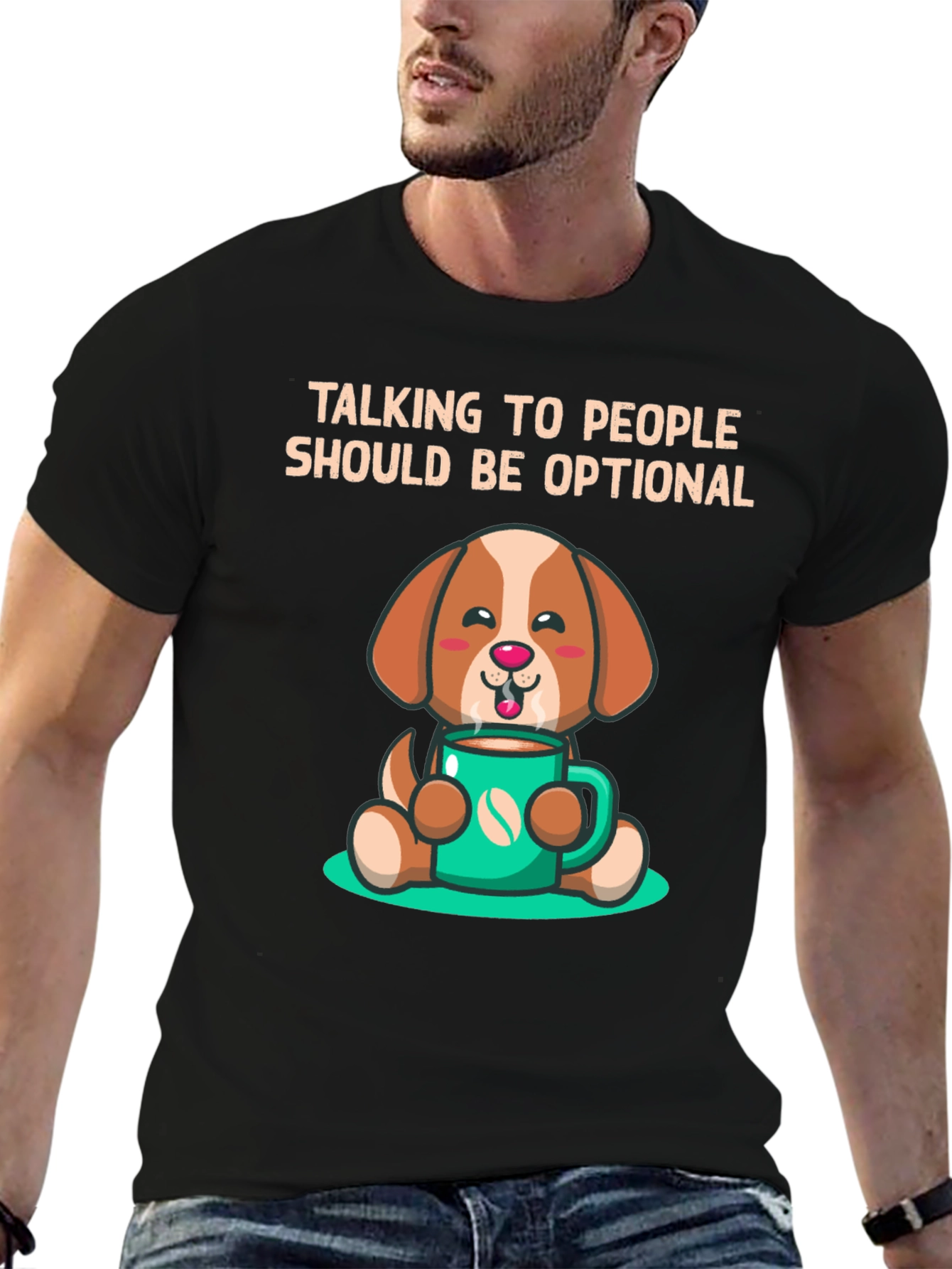 Cute Dog Coffee Lover T-Shirt