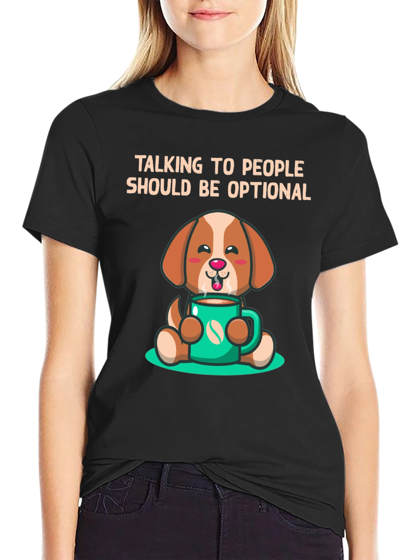 Cute Dog Coffee Lover T-Shirt